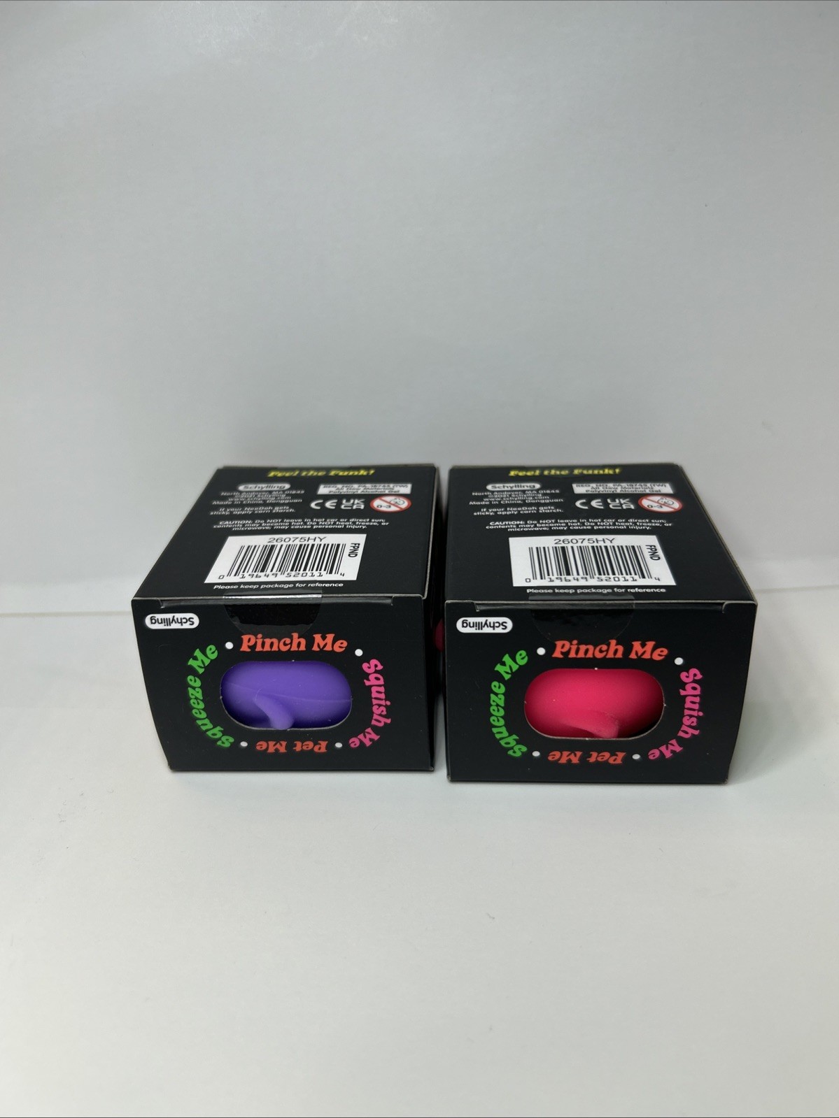 Schylling Nee Doh Funky Pup Squeeze Toys Purple & Pink Lot of 2