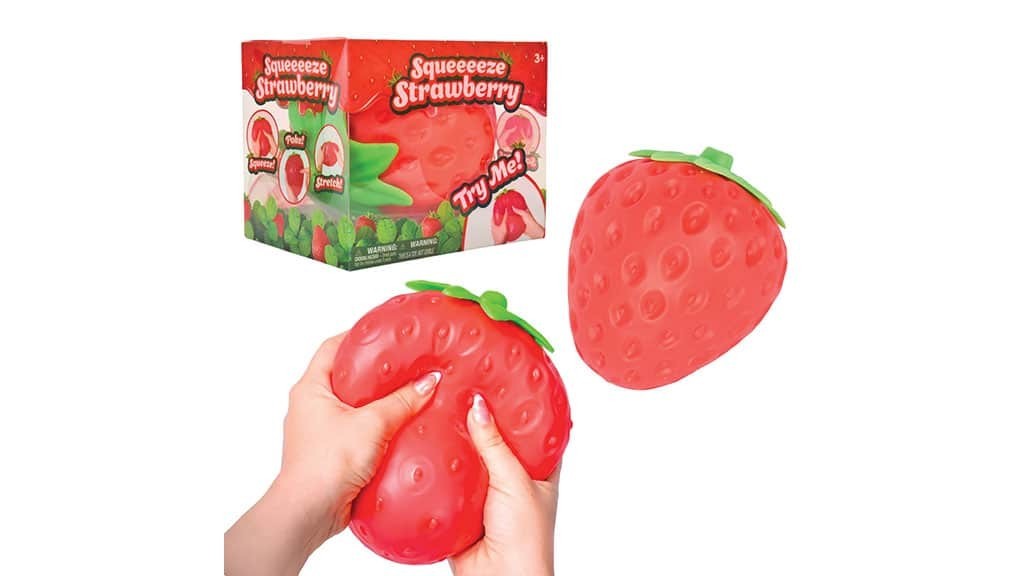Sunny Days Jumbo Squeezy Strawberry Squishy Toy Stress Relief Viral TikTok