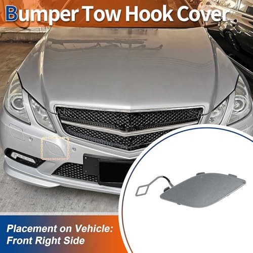 Front Right Passenger Side Car Bumper Tow Hook Cover Tow Cover Cap Dark