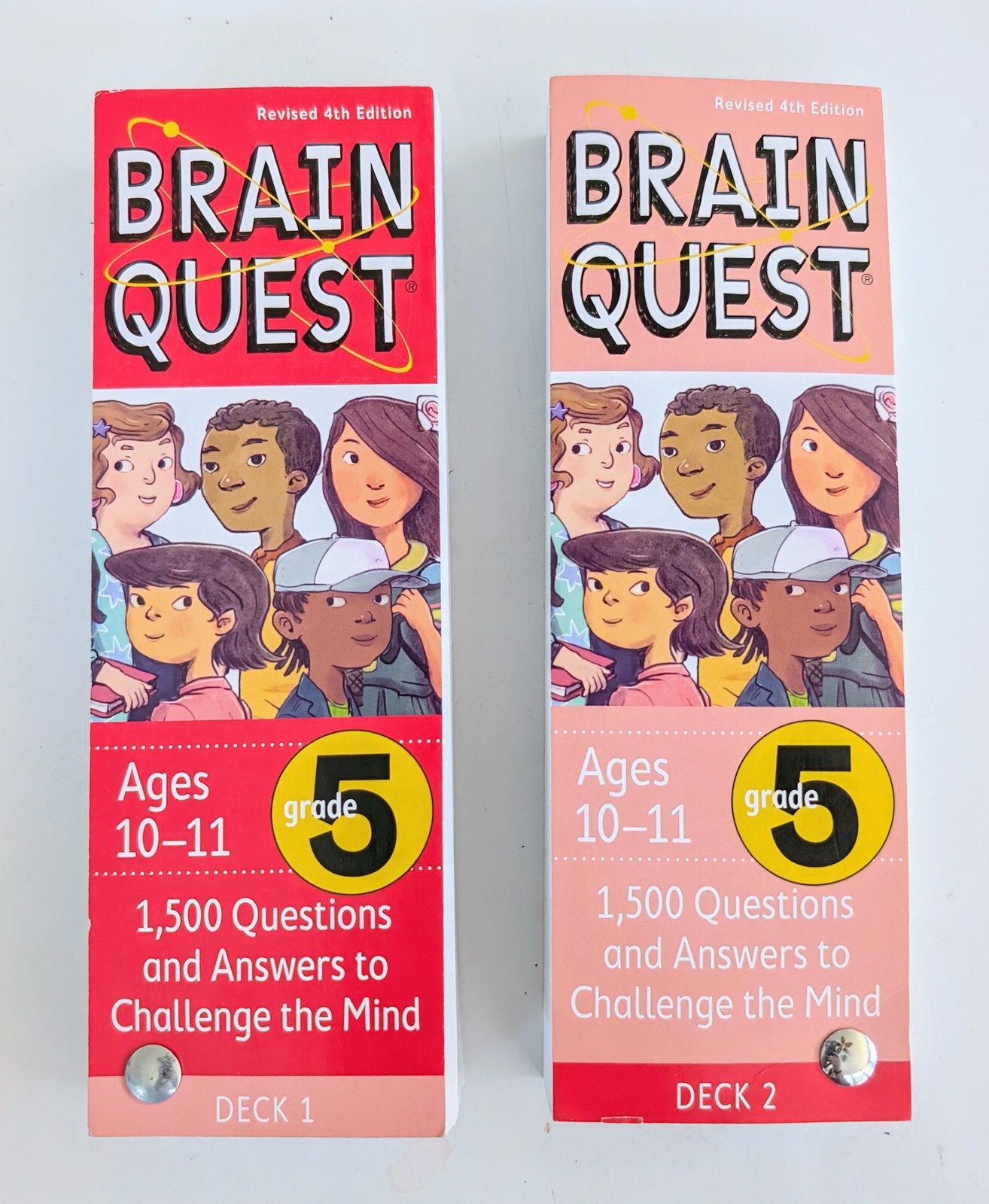 BRAIN QUEST Learning Cards Grade 5 Revised 4th Edition Deck 1 & 2 #3181