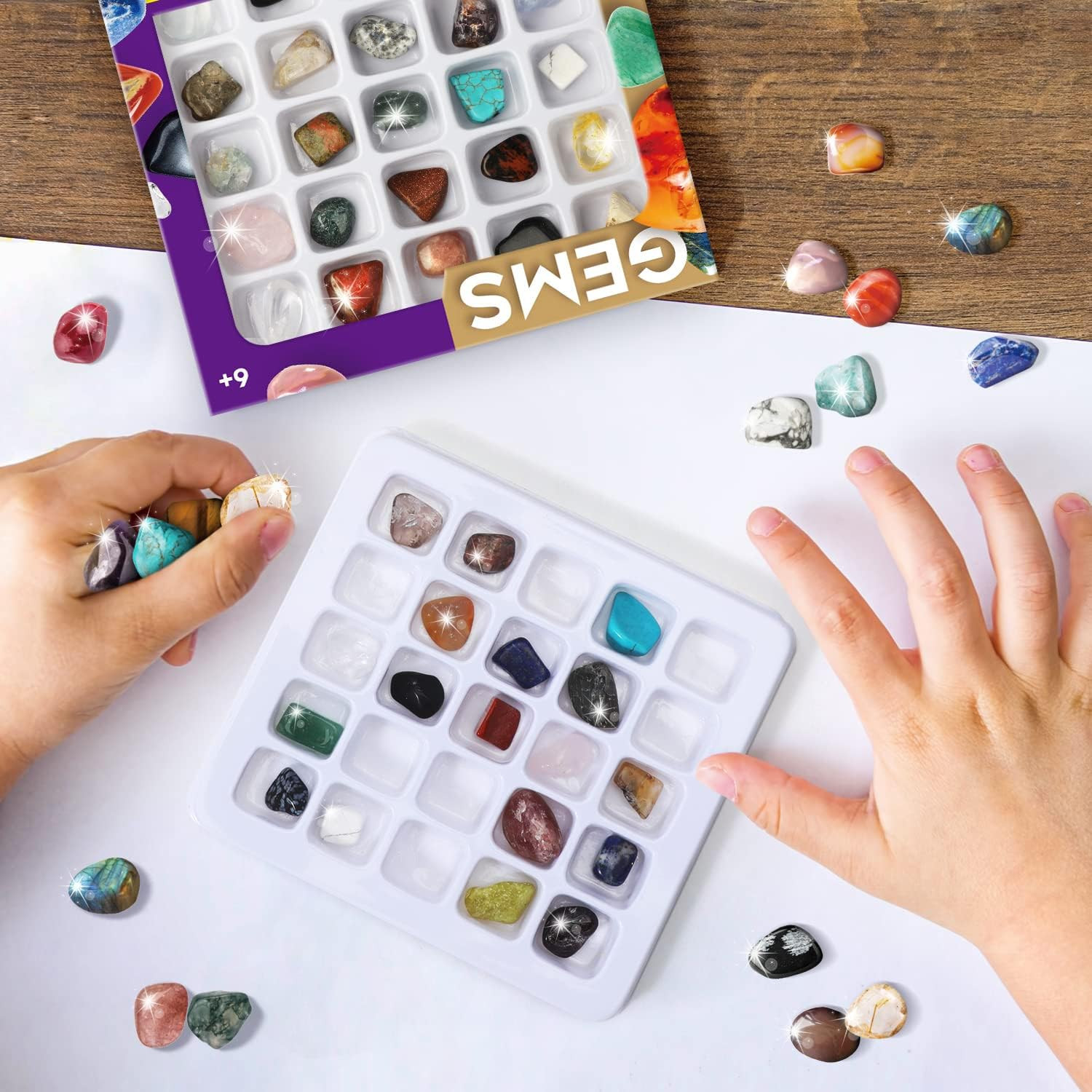 Science Gifts for Kids Boys Girls Geology Kit Gift Gemstones Collection Gemstone