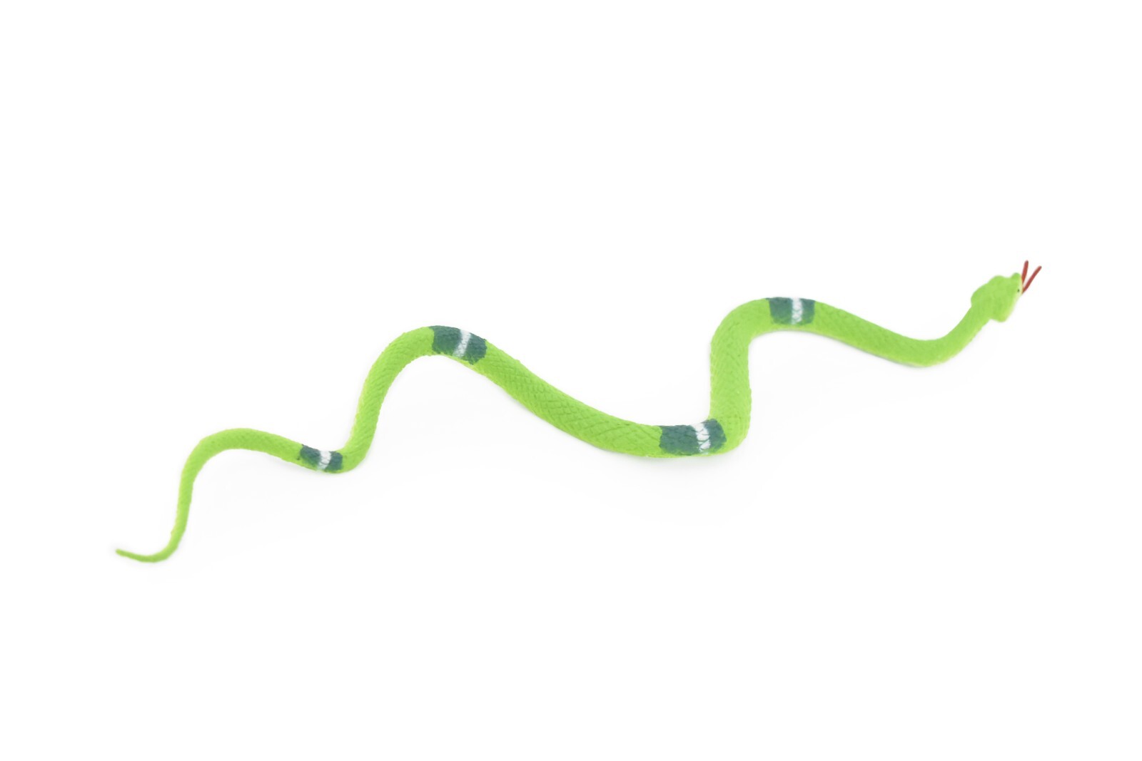 Snake, Green, Emerald Boa, Rubber Reptile, Educational Toy 12″ F1735-B222