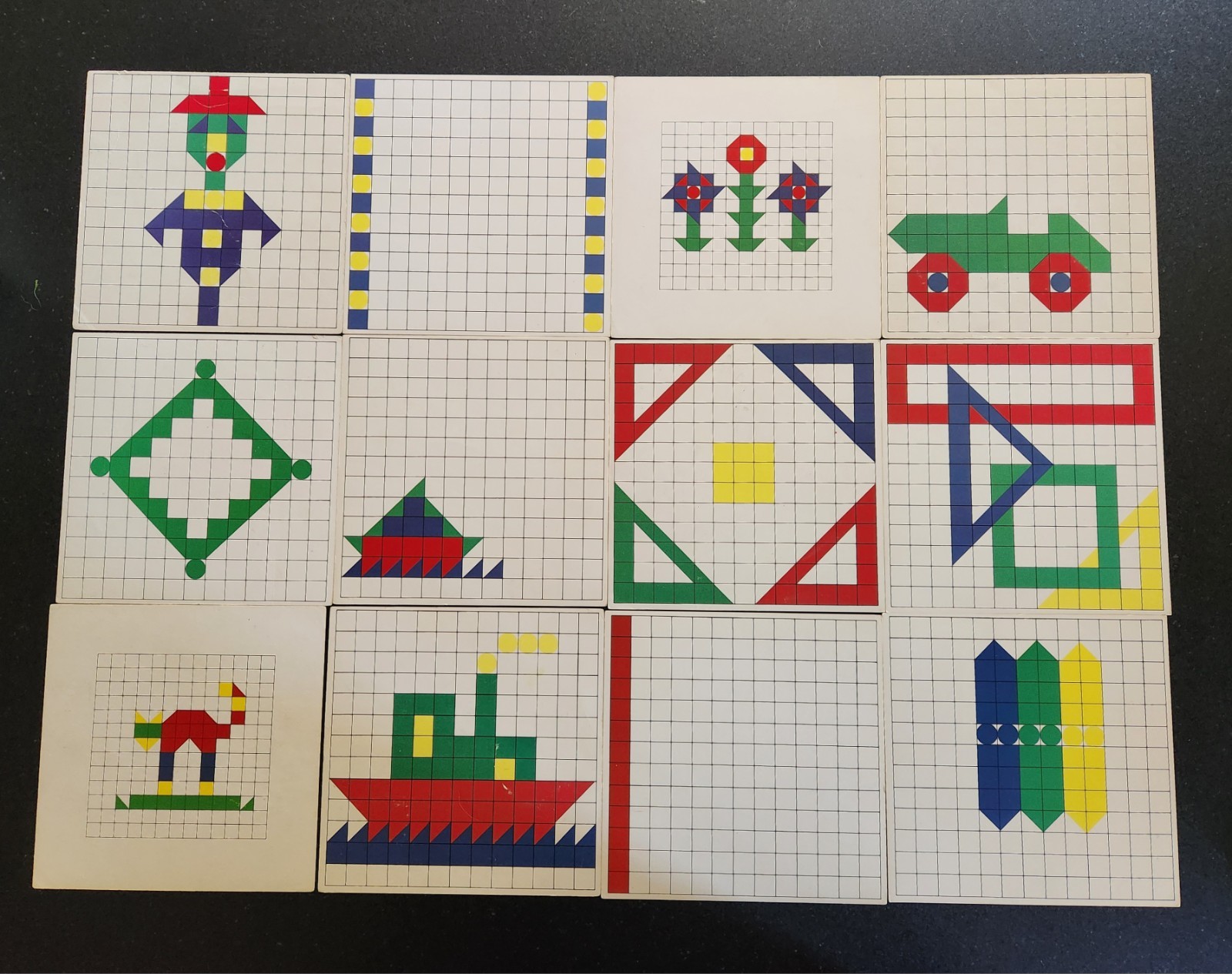 1971 Teaching Resources Visual Motor Skills Small Mosaics With Pattern Cards