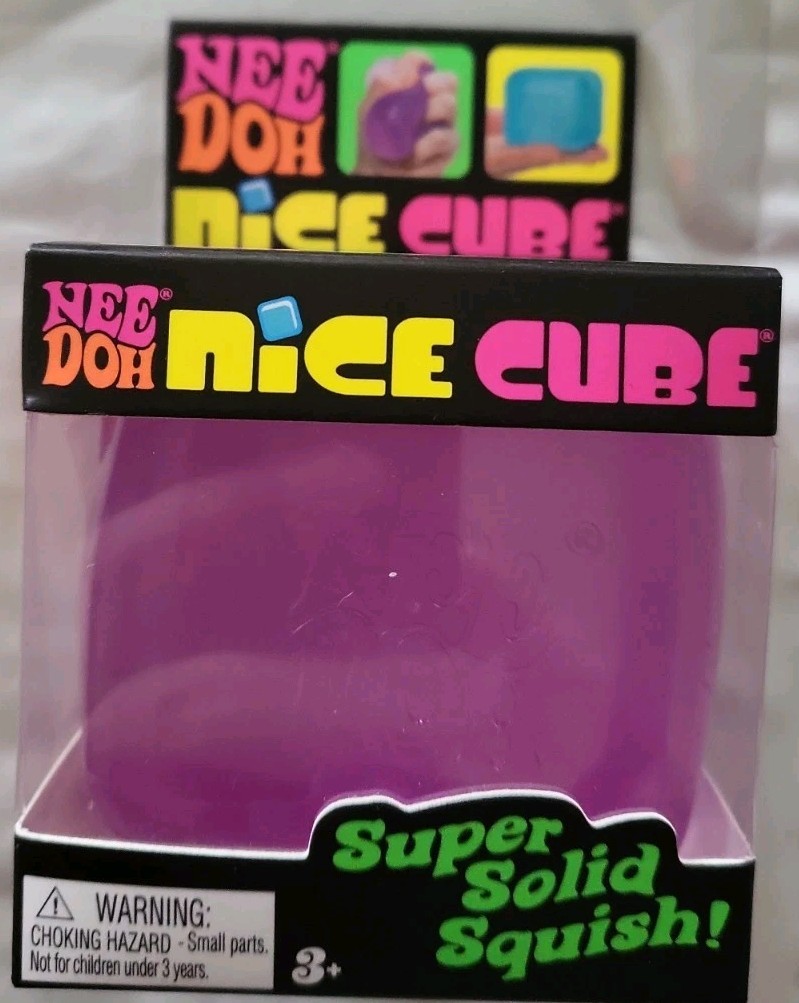 Nee Doh-Nice Cube-Super Solid Squish-Purple-Sealed