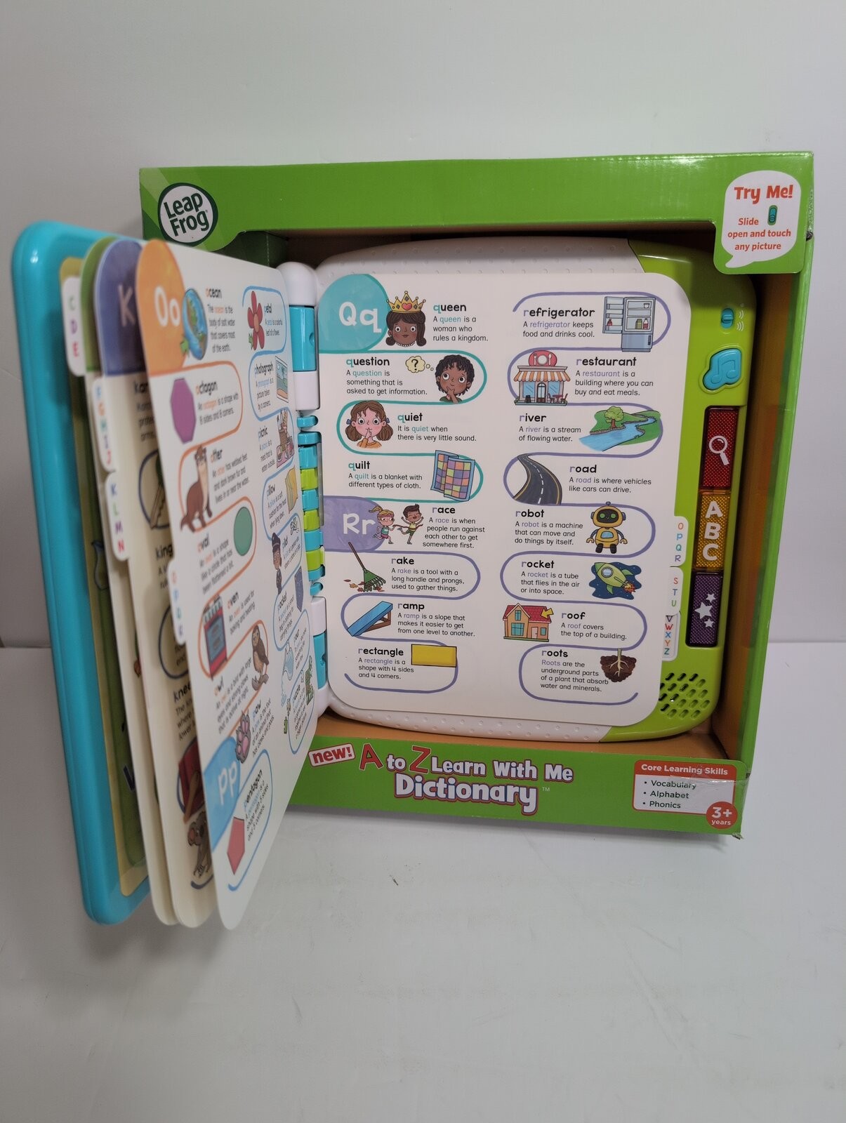 LeapFrog A to Z Learn with Me Dictionary Ages 3+ Vocabulary Alphabet Phonics NIB