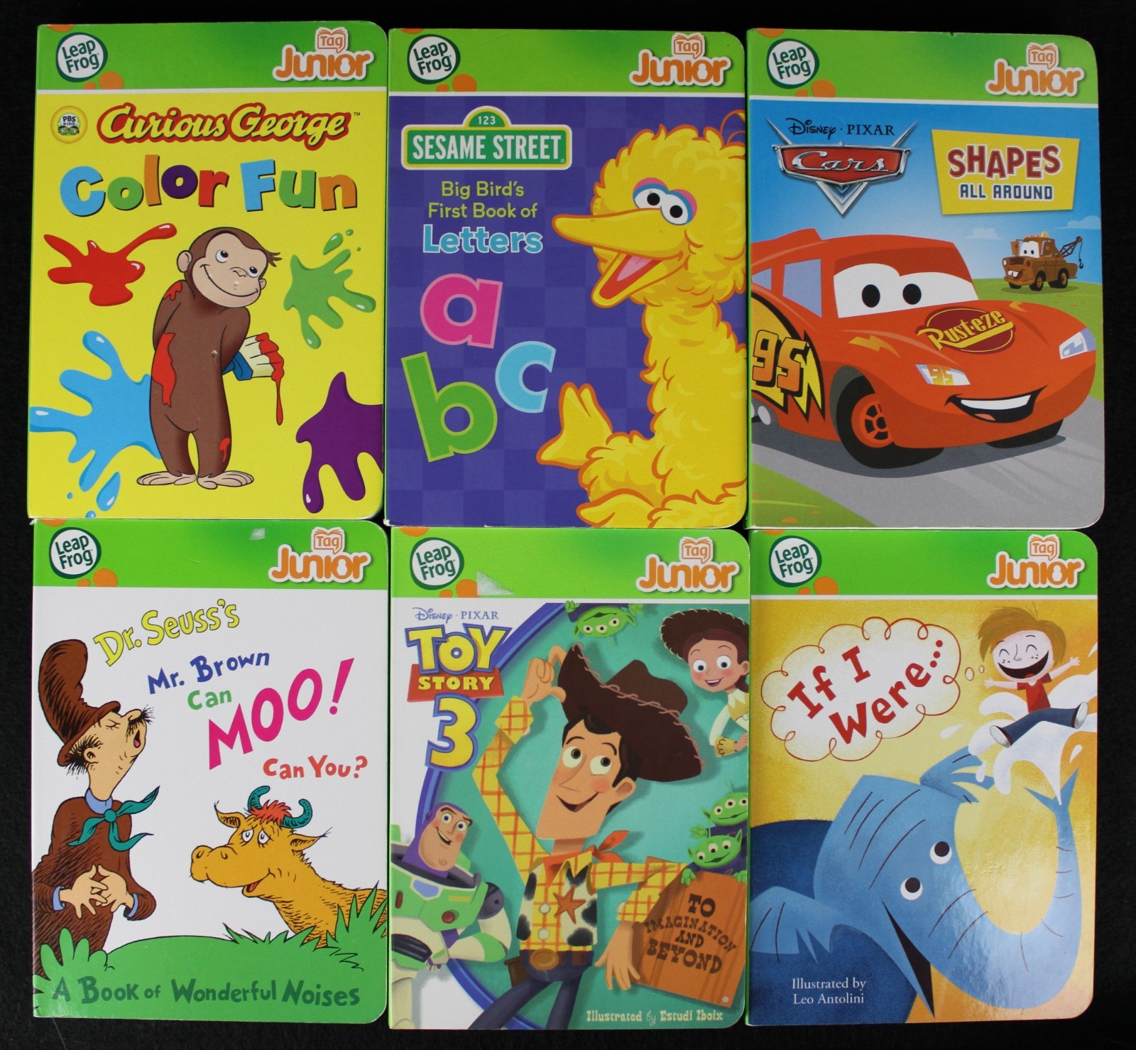 Set of 6 Leap Frog Tag Junior Books (new), Toy Story Pal Reader & Carrying Case