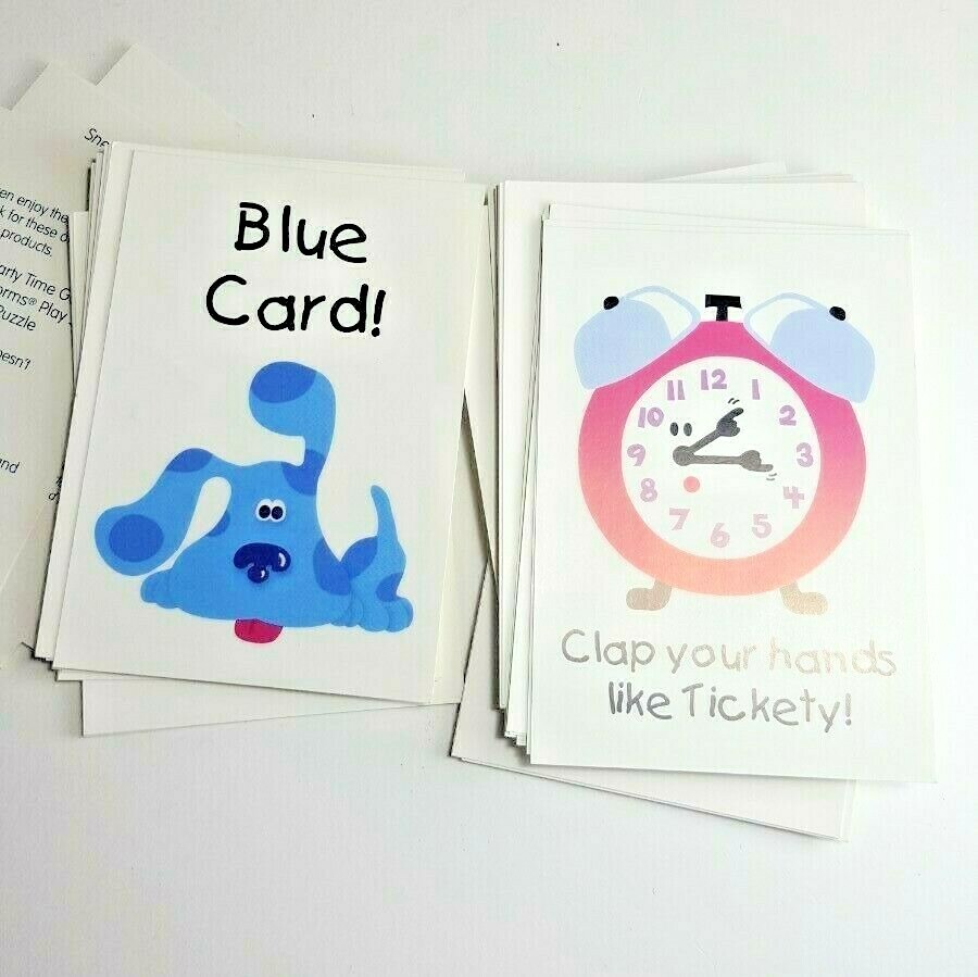 1998 Blue’s Clues Card Game ~ Ages 3 & Up ~ 2 Fun Games ~ University Games