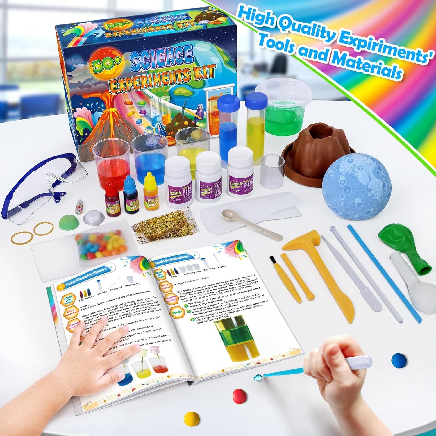 50+ Science Lab Experiments Kit for Kids, STEM Activities Educational Scientist