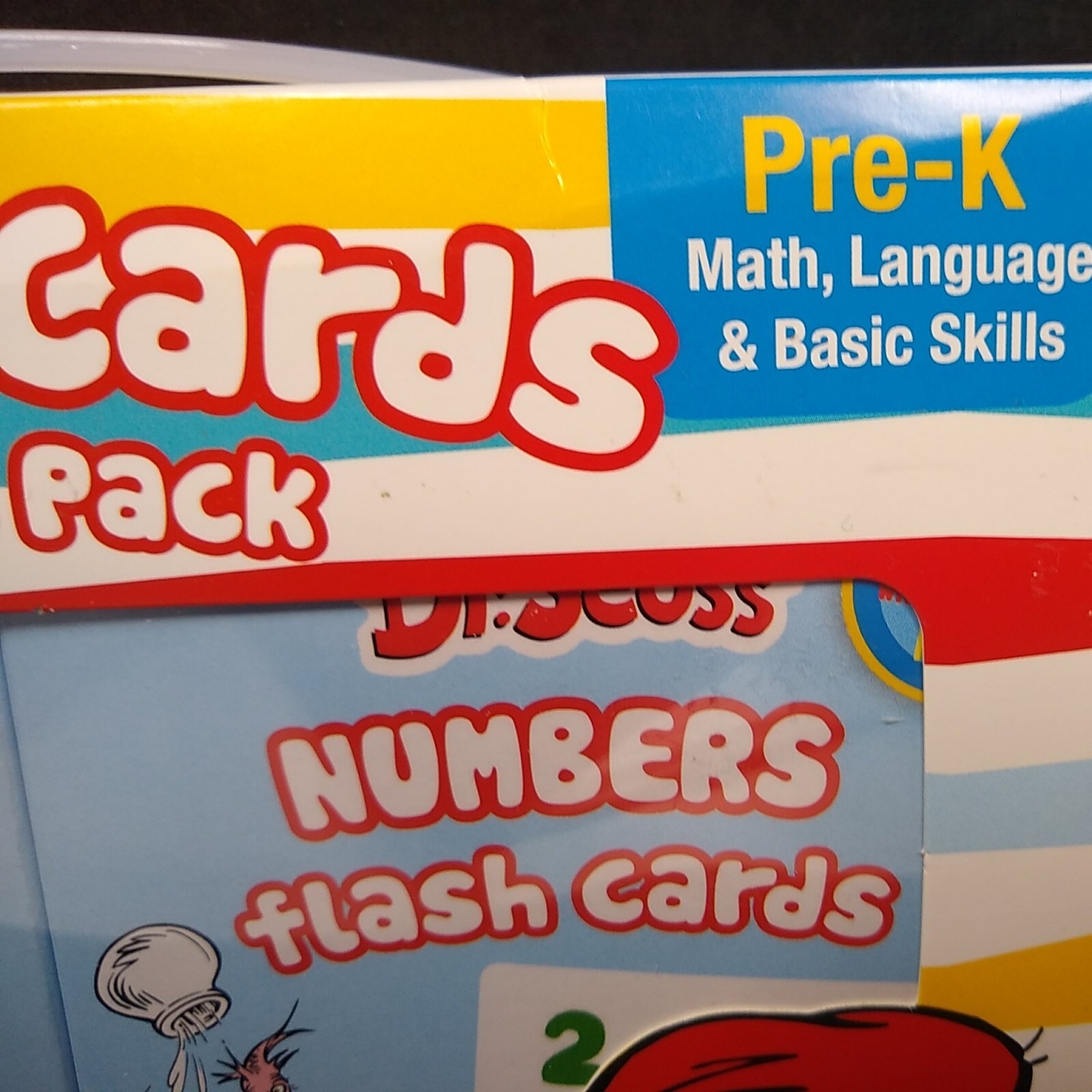 Dr. Seuss Flash Cards 4 Boxes Pre-K 1st Words Alphabet Colors Numbers Shapes New