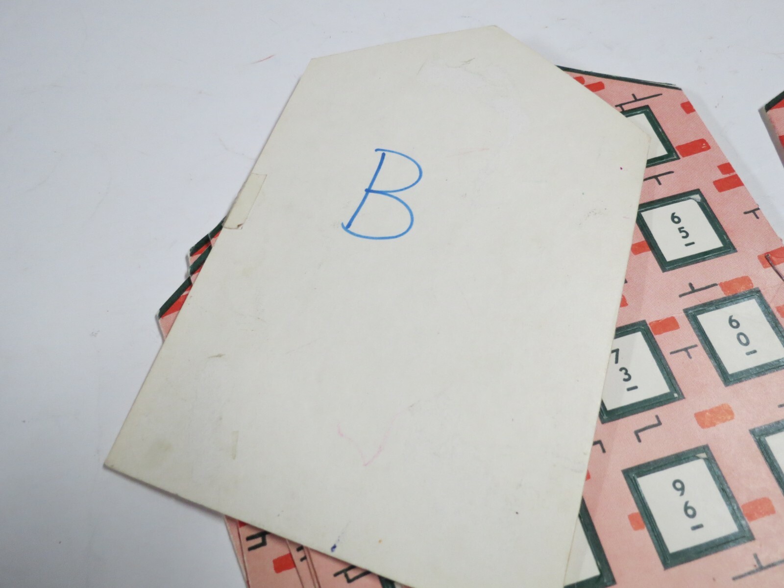 Vintage Set of 15 Math Flash Cards Practice Addition Brick House Building Flaps