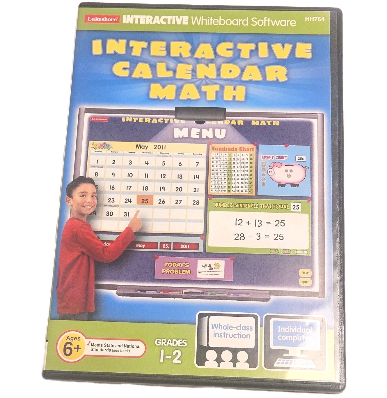 Lakeshore Interactive Calendar Math HH764 Grades 1-2 PC Mac CD-ROM Homeschool