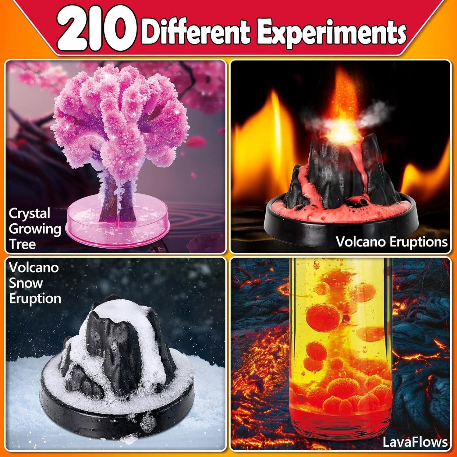 210 Experiments Science Kit for Kids, Boys Girls Birthday Toys Gifts Idea, Chemi