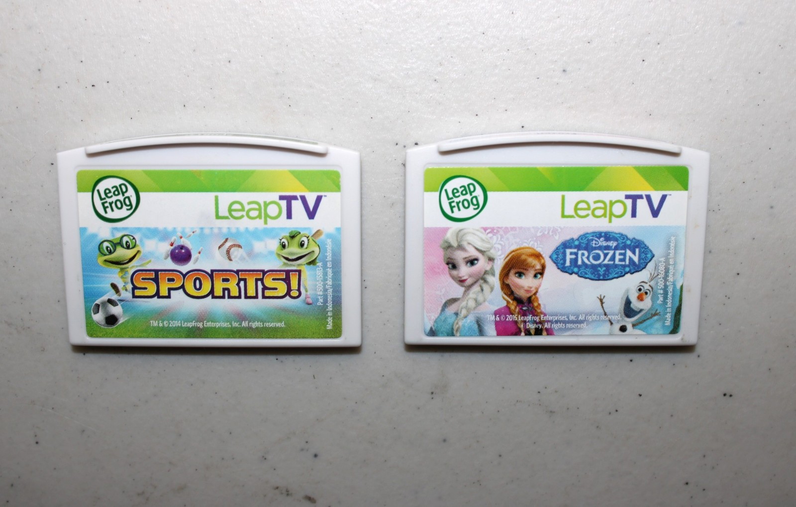 Leap Frog Leap TV Game Lot Of 2 Sports Disney’s Frozen Mathematics Pre-K 4-7 yrs