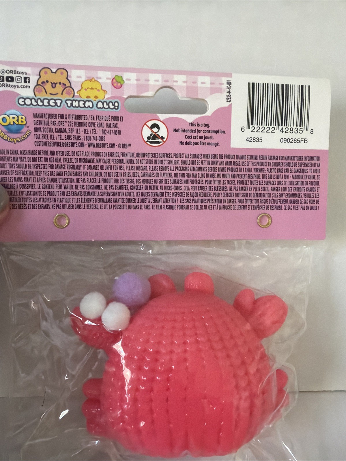 AUTHENTIC Tabalicious Plushies Series 2 Red Pink Crab Orb Curiosities Squishy