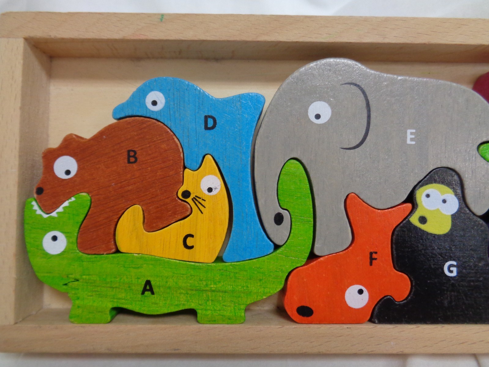 Begin Again Wooden Puzzle Animal Parade Letter A To Z Eco Wood Montessori