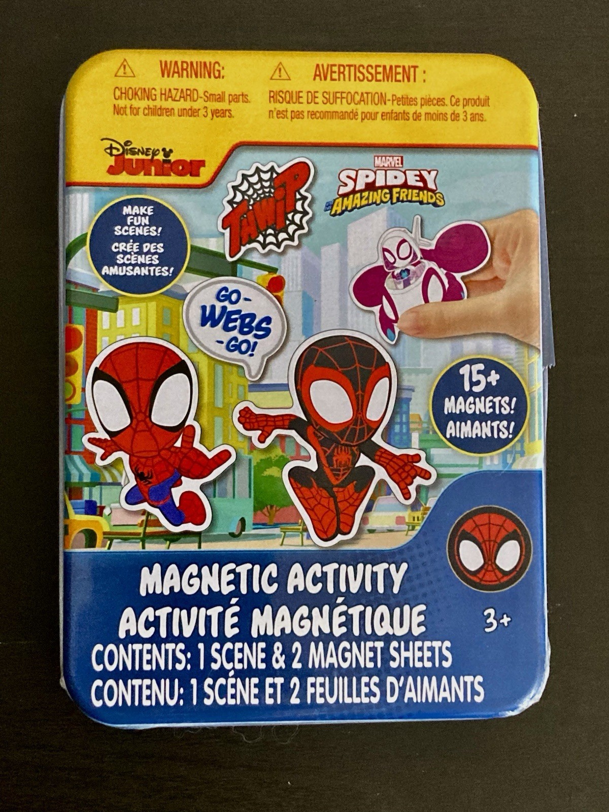 Spidey and His Amazing Friends Magnet Activity Tin Over 15 Magnets ** NEW **