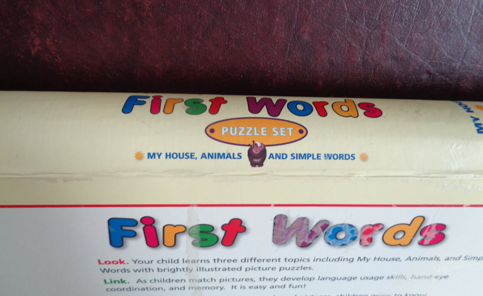 FIRST WORDS Puzzle Set~House-Animals-Simple Words Early Childhood Development