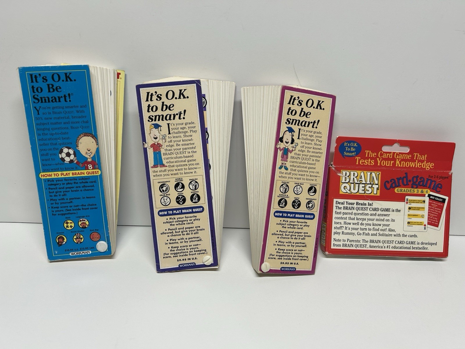 Vintage BrainQuest 3rd,6th&7th Grade Cards 1500 Q&A plus 3rd/4th Grade Card Game
