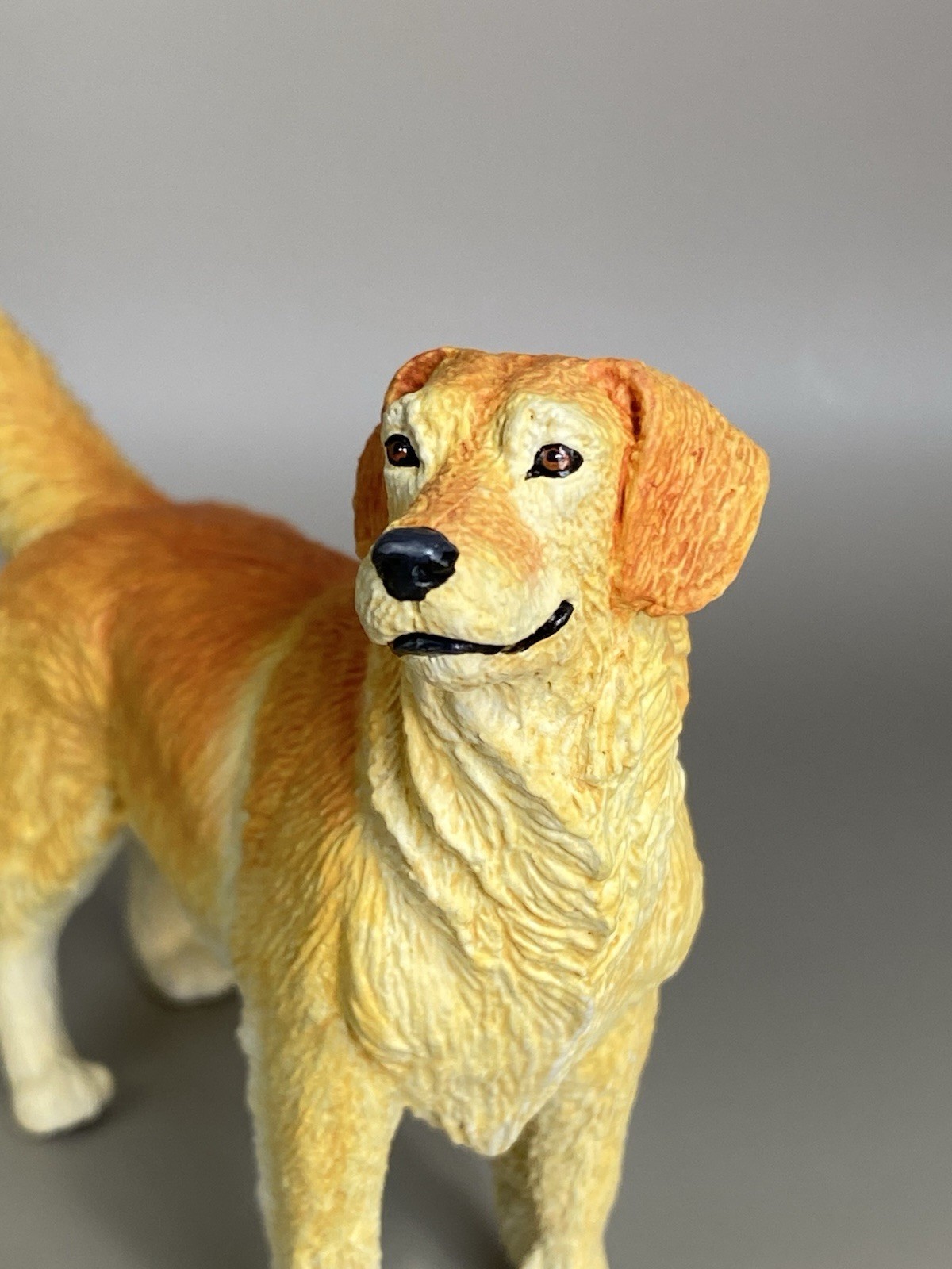 OOAK Custom Schleich Safari Ltd Golden Retriever Dog Plastic Toy Animal Figurine