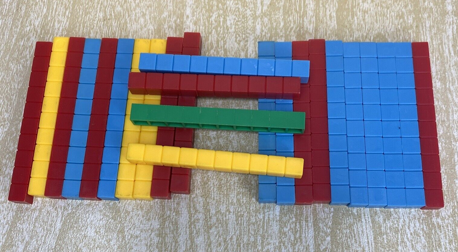 Base 10 Blocks Starter Kits 100, 10’s & 1’s Multi-Color Math Plastic Blocks