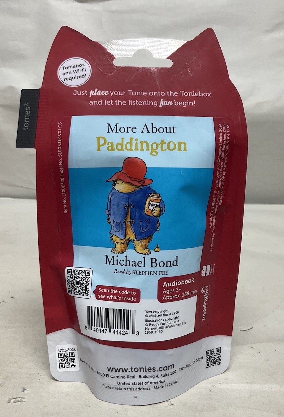 Tonies More About Paddington Electronic Storybook *Free S&H