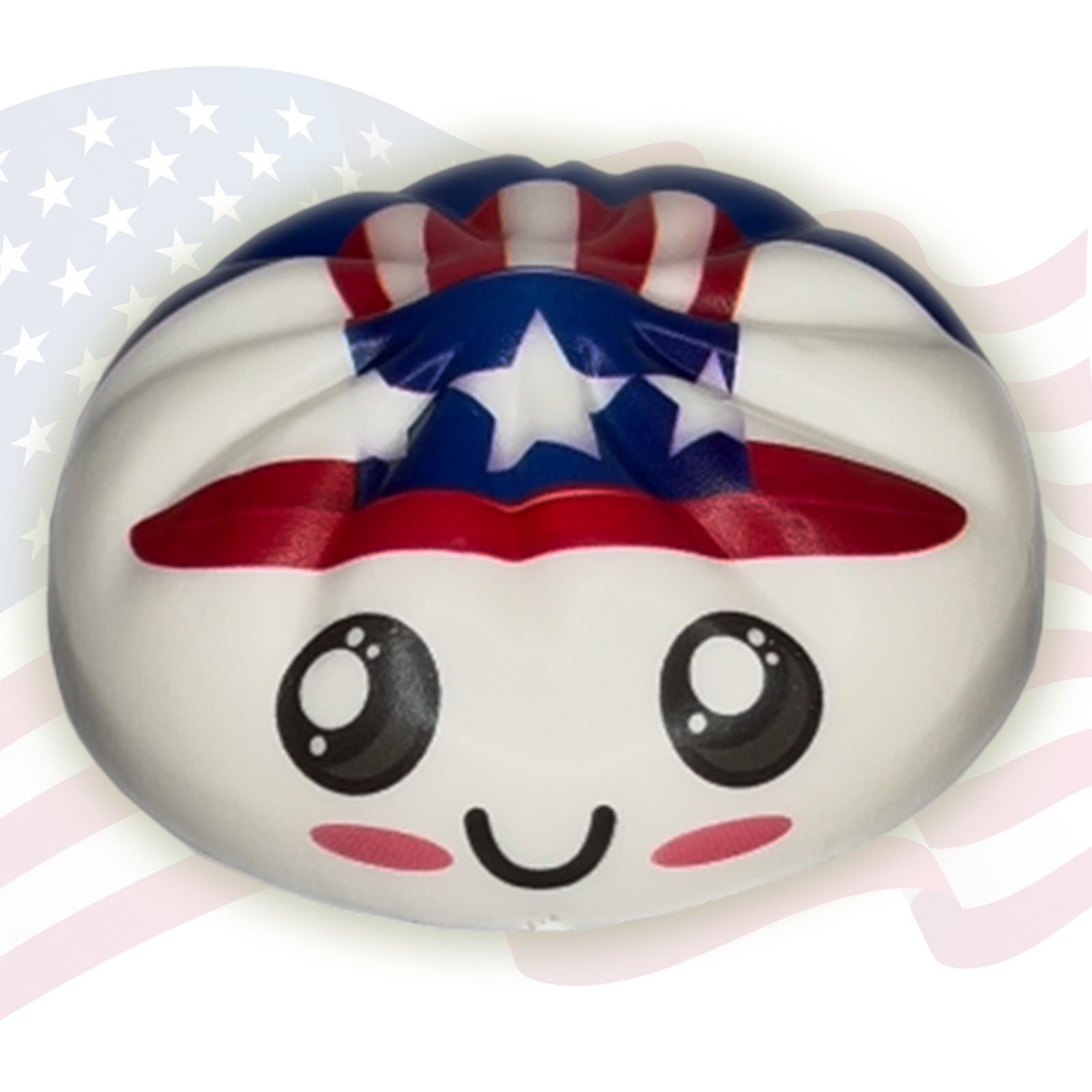 Toy Master Happy Birthday America PU Bao Bun Squishy w/ Surprise Token