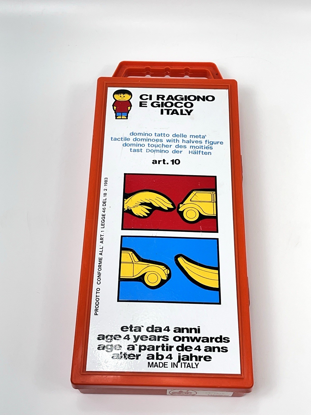 Wood Dominos Italy Childs Learning Picture Match Game Ci Ragiono E Gioco