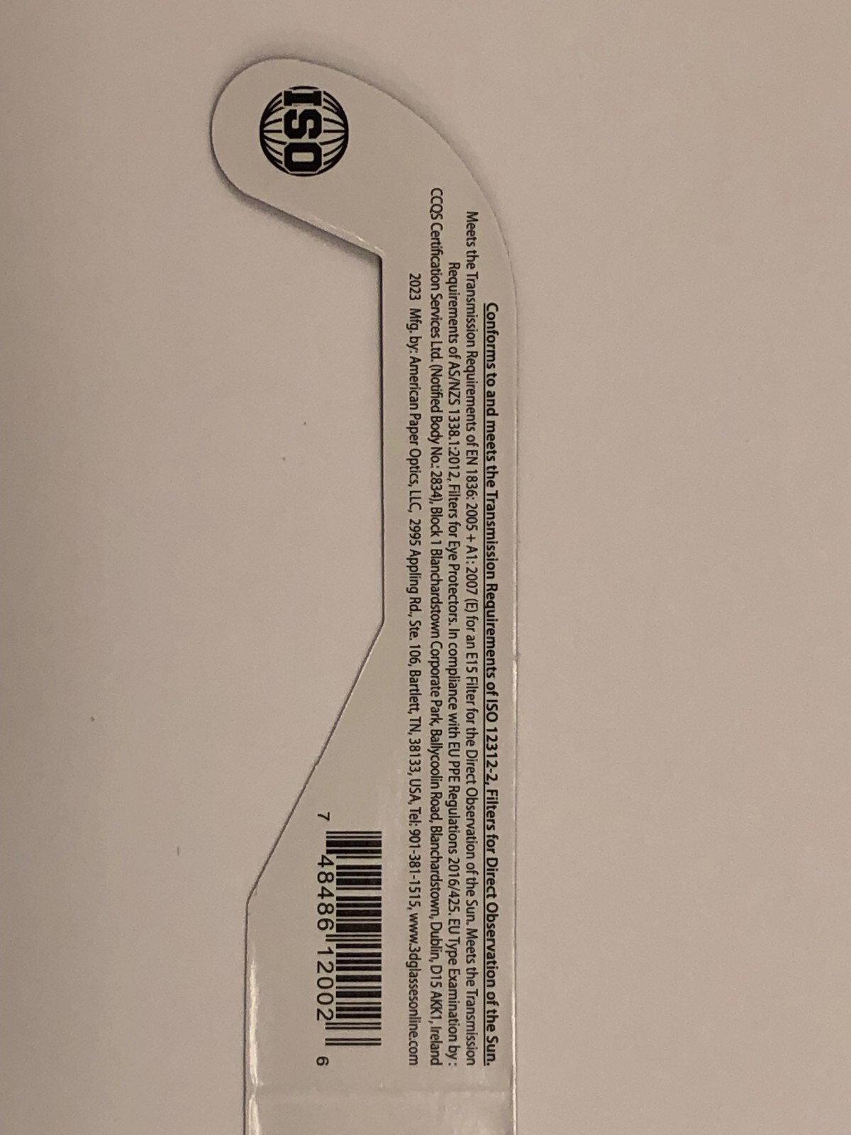Solar Eclipse Glasses (Texas x2 Commemorative Logo) – ISO Certified Safe