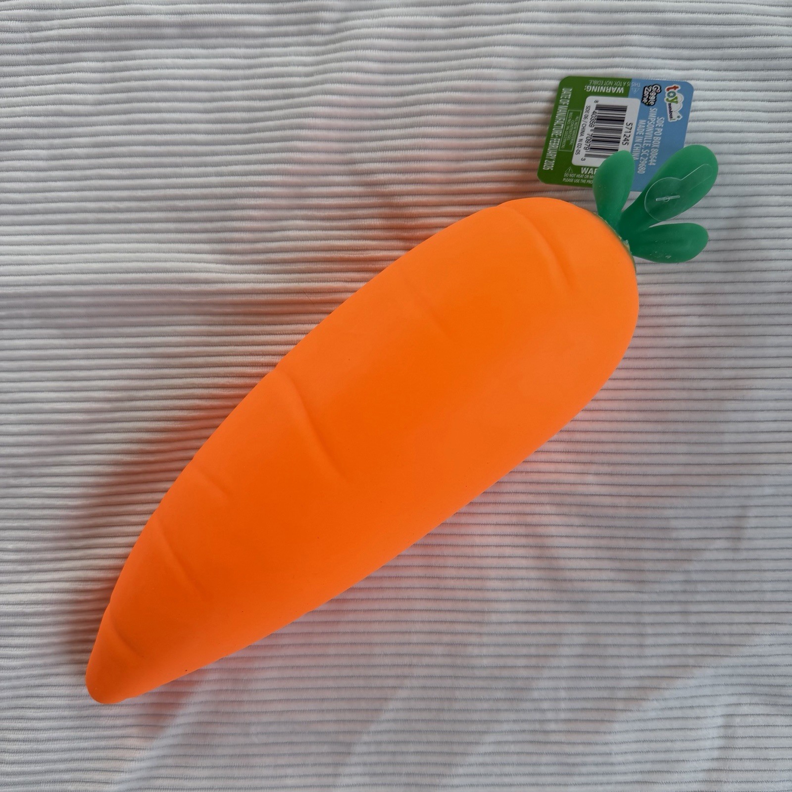 Sunny Days Jumbo Squeezy Carrot Orange Squishy Toy Stress Relief Sensory Easter