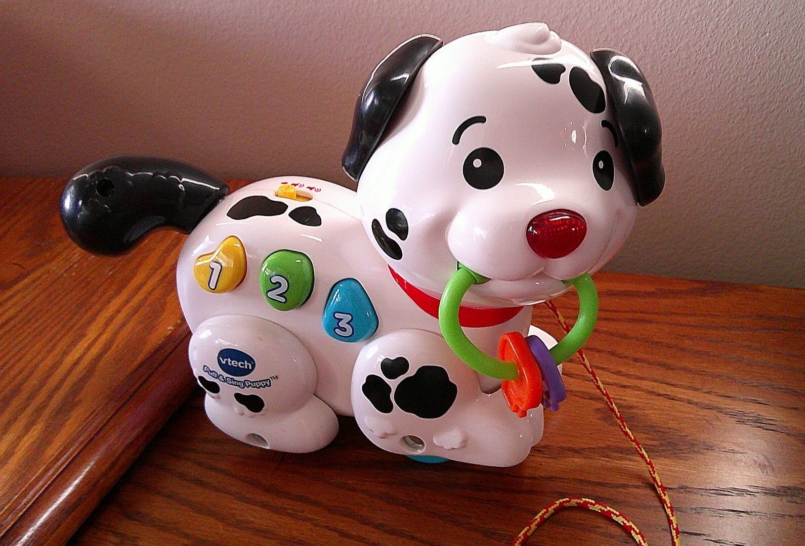 2016, VTech Interactive/Educational Pull & Sing Puppy, Music/Lights/Sound! EUC