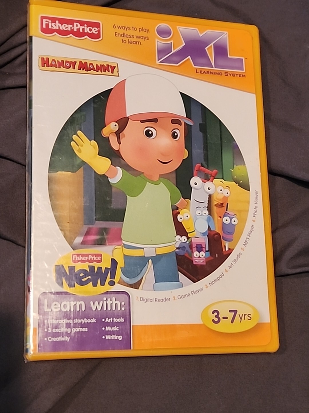 Fisher Price iXL Learning System Handy Manny Ages 3-7 6 ways to Play