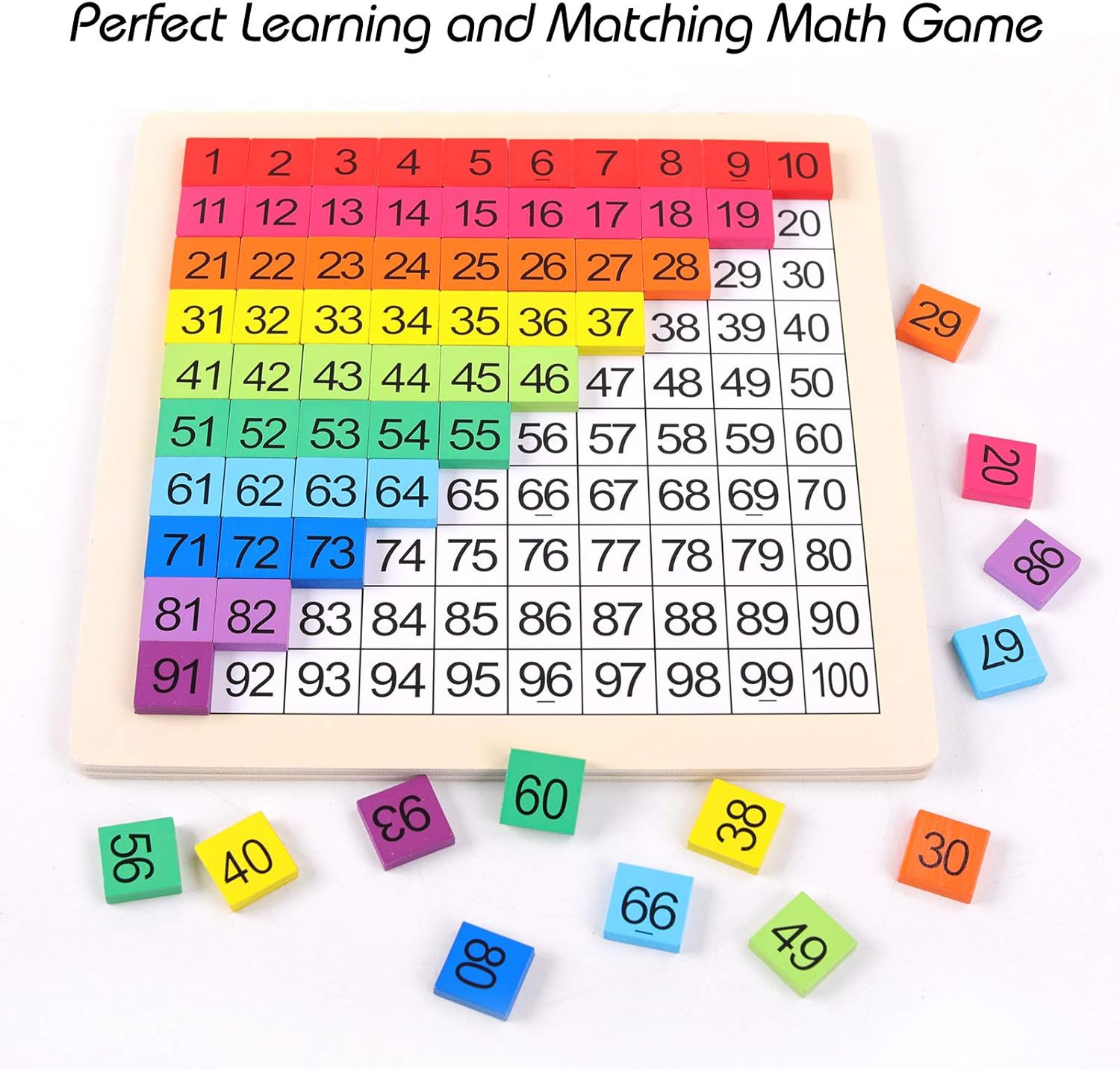 Wooden Montessori Math Counting Hundred Board Toys | 1-100 Consecutive Numbers L