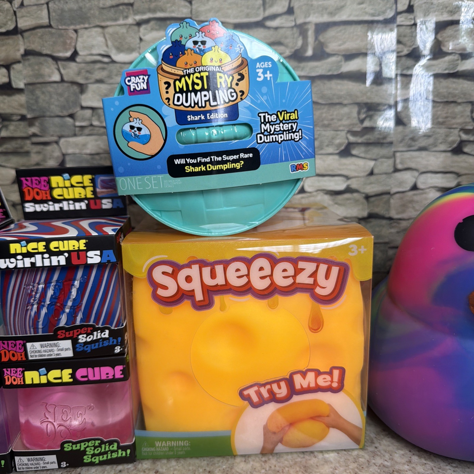 RMS Dumpling & NeeDoh Schylling Nice Cubes, USA SWIRL Authentic Bundle OF 8🔥