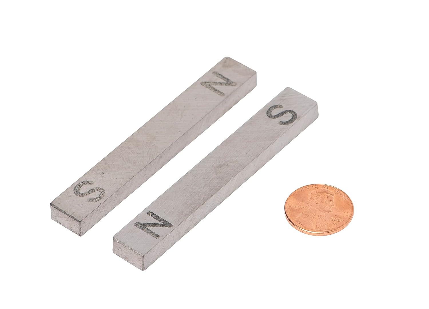 Dowling Magnets 3 Inch Alnico Bar Magnets Set of 2 North and South Poles Mag New