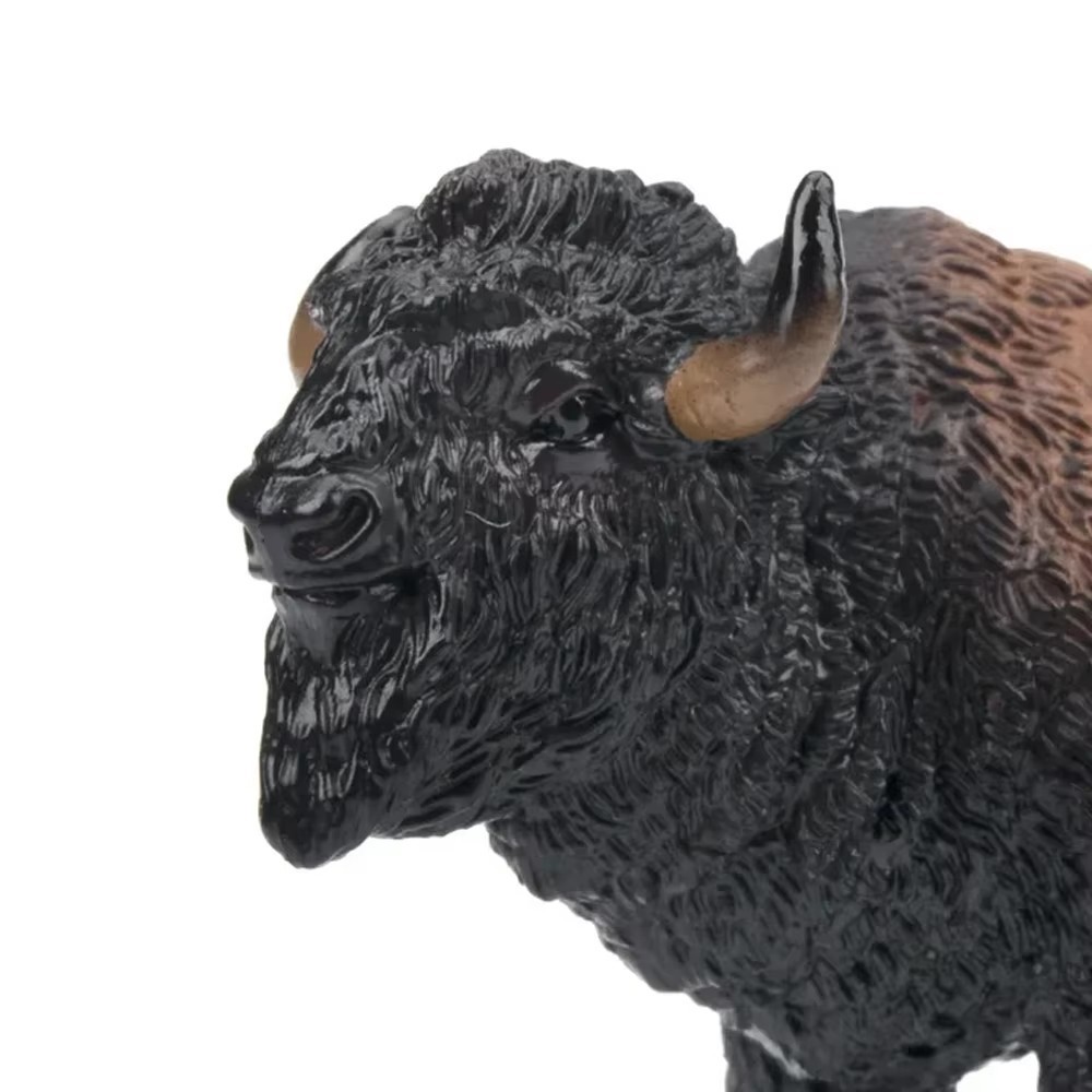 Toymany Mini American Bison Figurine Toy – Small Size