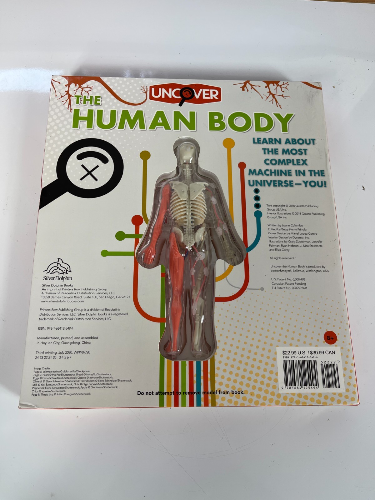 Uncover Human Body Book 3D Model 2020 STEM Anatomy Kids Educational