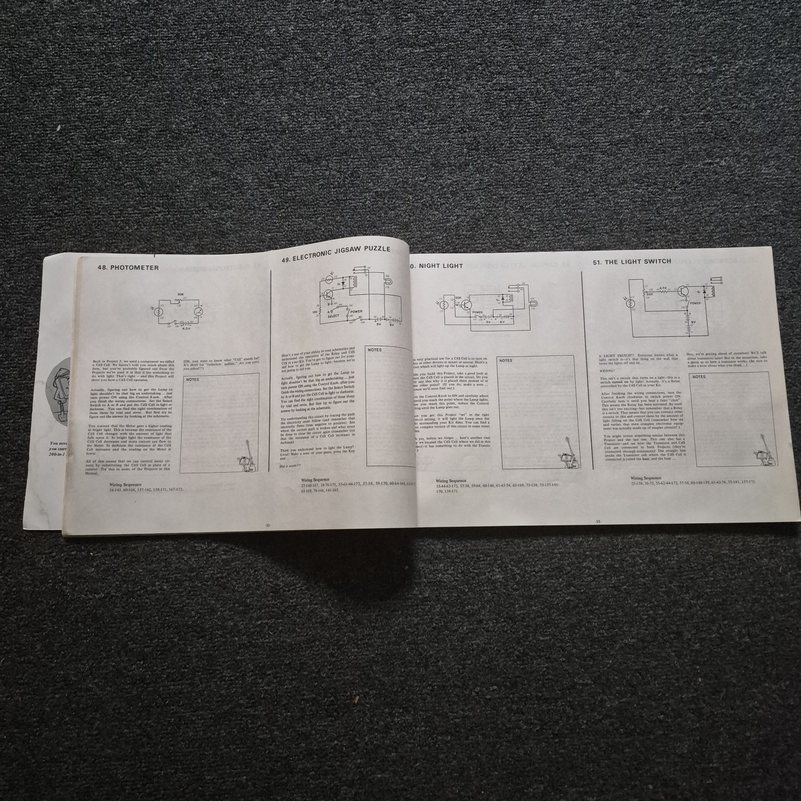 MANUAL ONLY – Science Fair 200 In One Electronic Project Kit Lab No. 28-249 1981