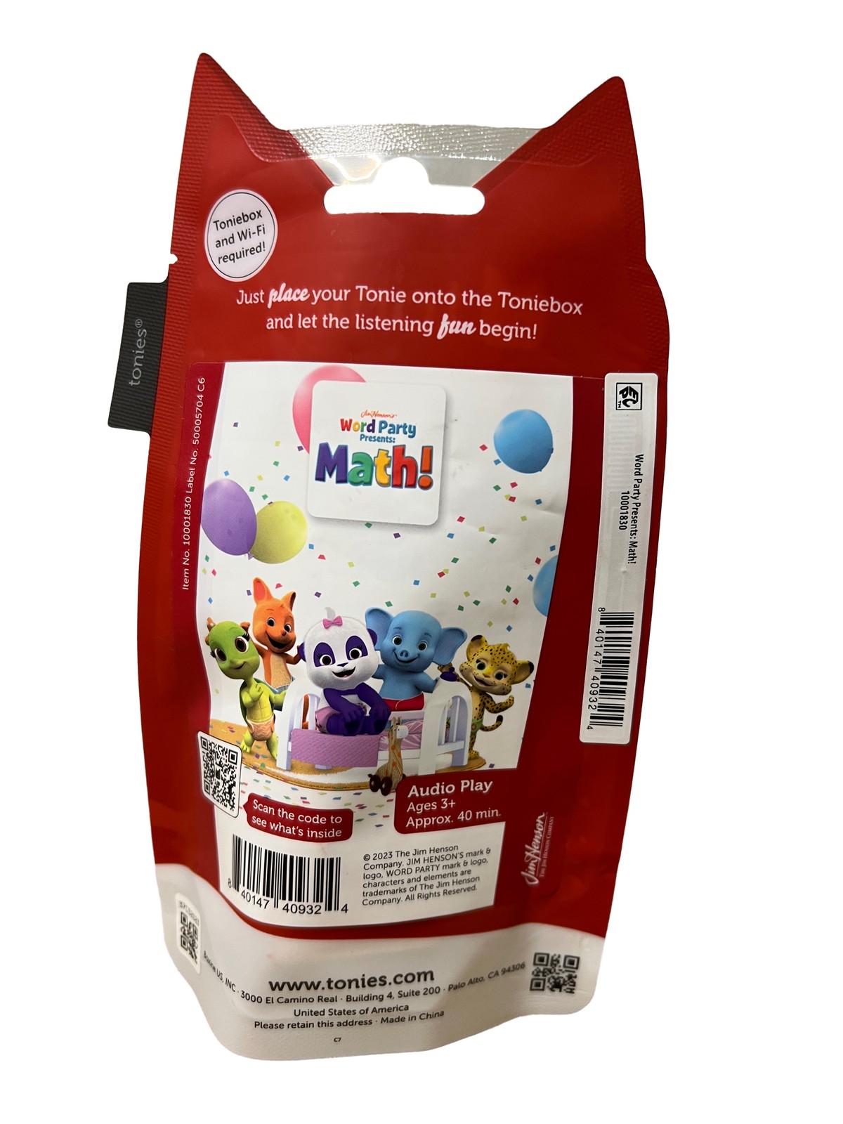 Tonies Word Party Math Lulu Audio Figure for Toniebox Ages 3 Plus NEW