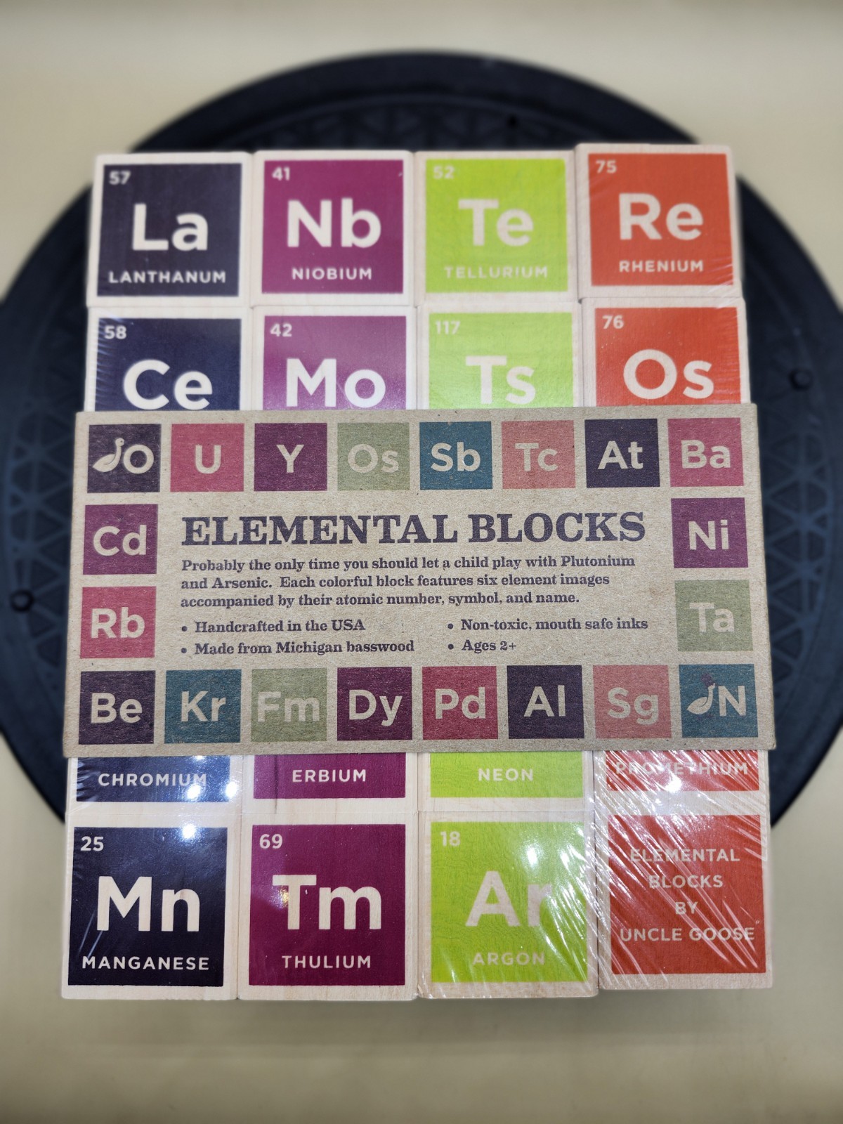 UNCLE GOOSE ELEMENTAL BLOCKS PERIODIC TABLE BLOCKS MADE IN THE USA NEW!