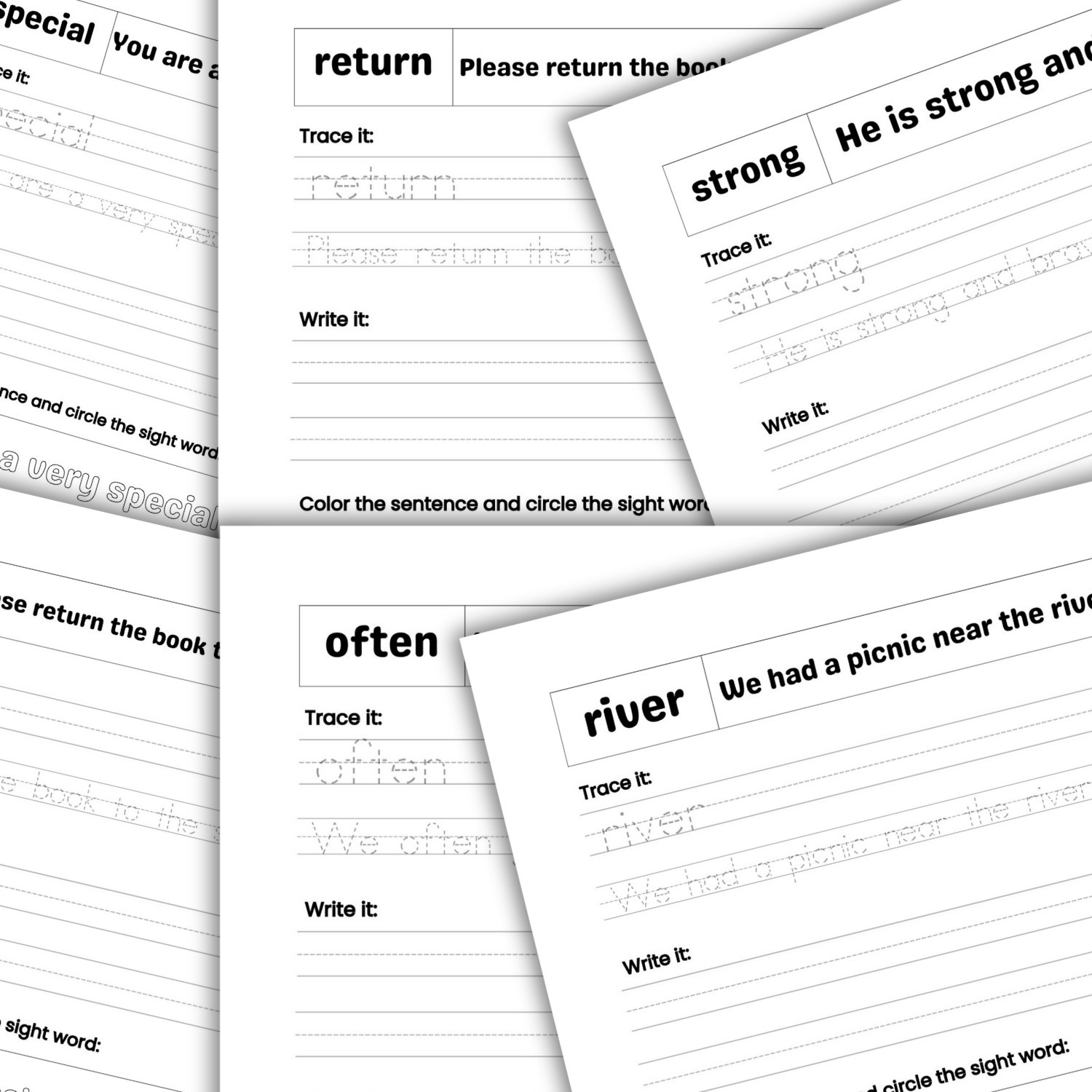 100 Advanced Sight Words Worksheets for Kids Ages 6–9 | Printable