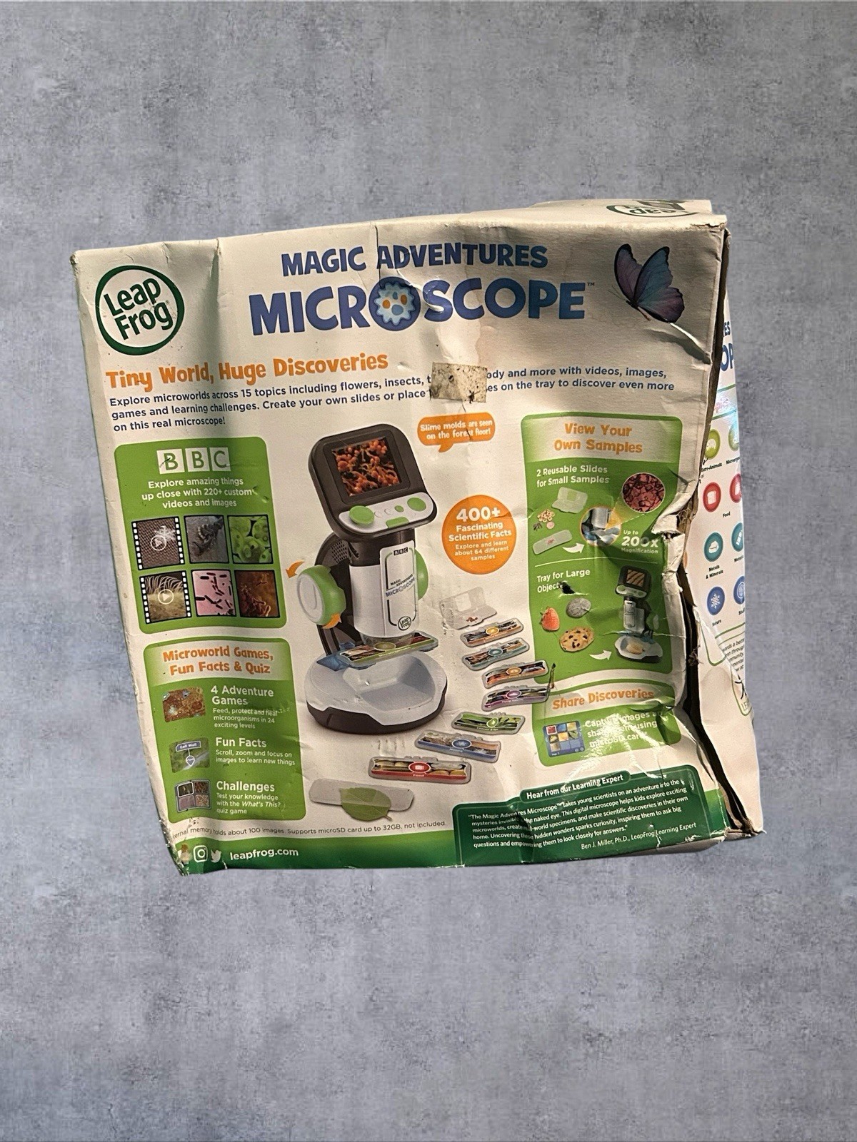 LeapFrog Magic Adventures Microscope BBC Interactive Learn – NEW But DAMAGED BOX