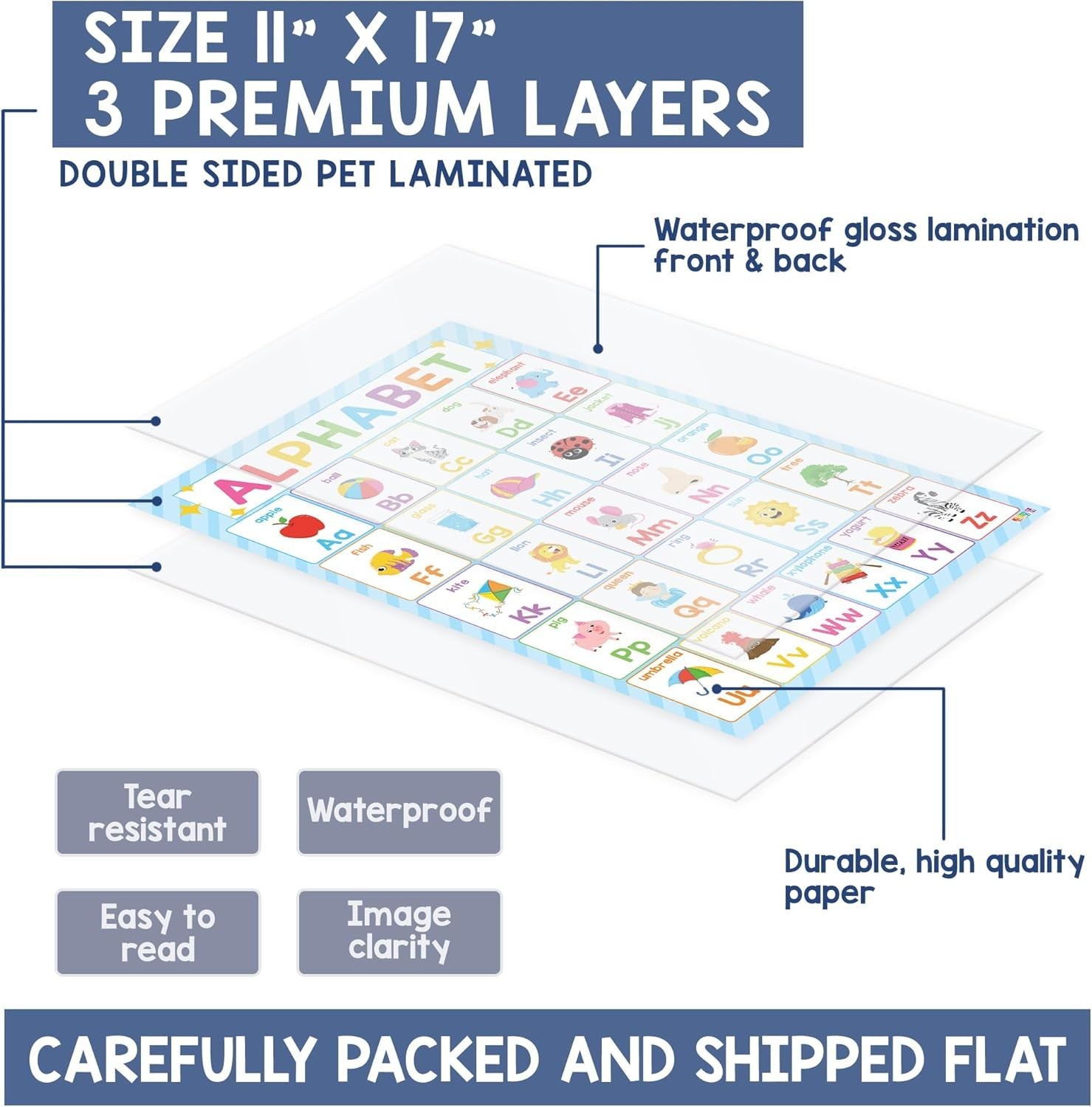 18 Laminated Educational Posters For Toddlers, Preschool Posters for Classroo…