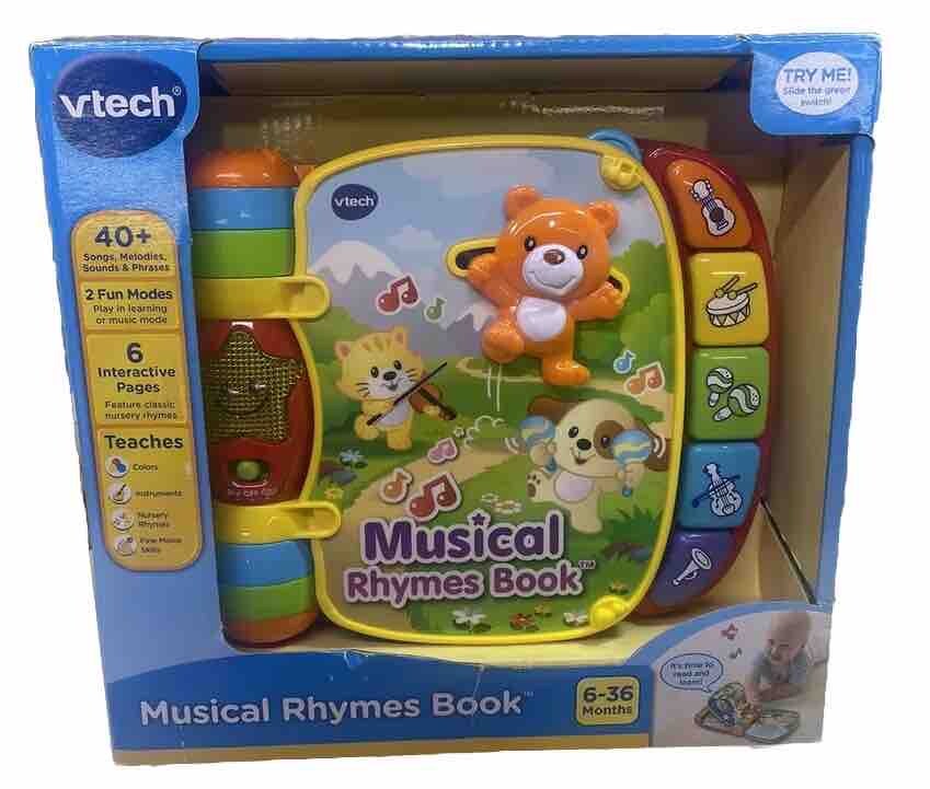 New In Bow, VTech, Musical Rhymes Educational Book for Babies, 6m+