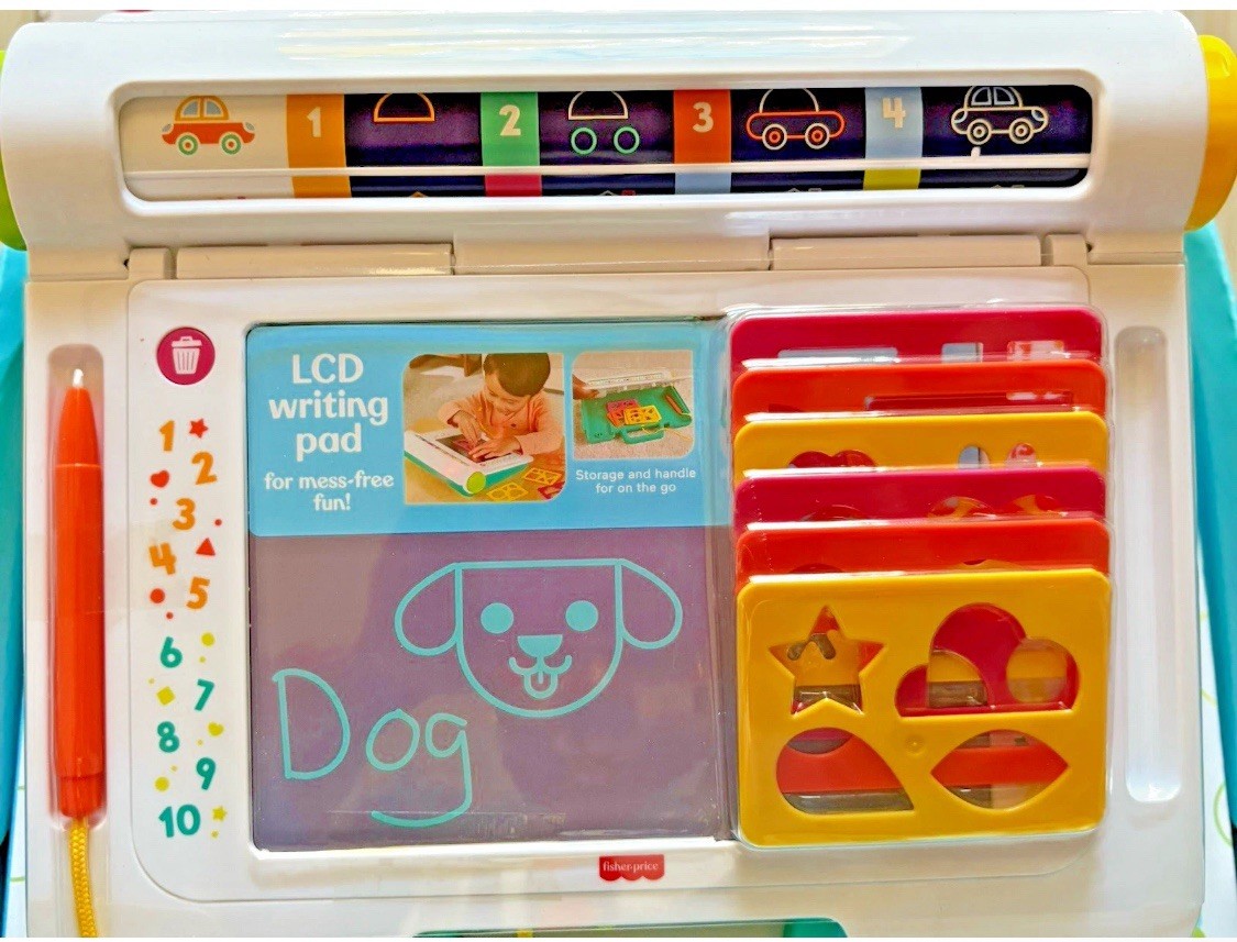 Fisher Price Learn & Doodle Desk Mess-Free Writing Drawing Tablet LCD NEW 3+