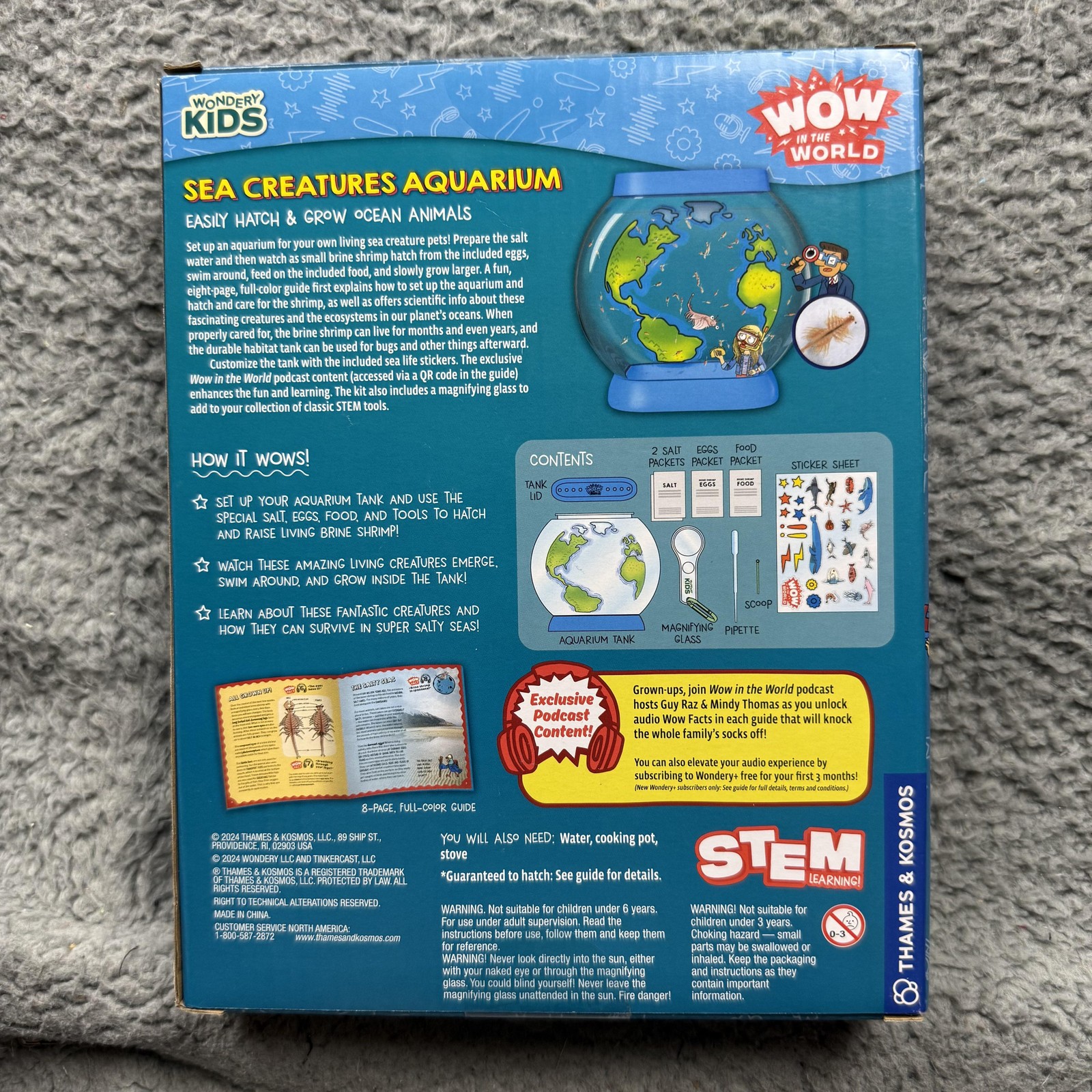 Thames & Kosmos Sea Creatures Aquarium Ages 6+ STEM Brine Shrimp Kit Toy New