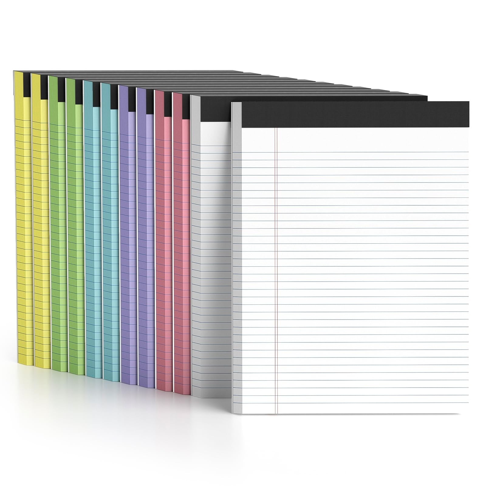 12 Pack Color Legal Pads 8.5 x 11 College Ruled Paper Note Pads Narrow Ruled …