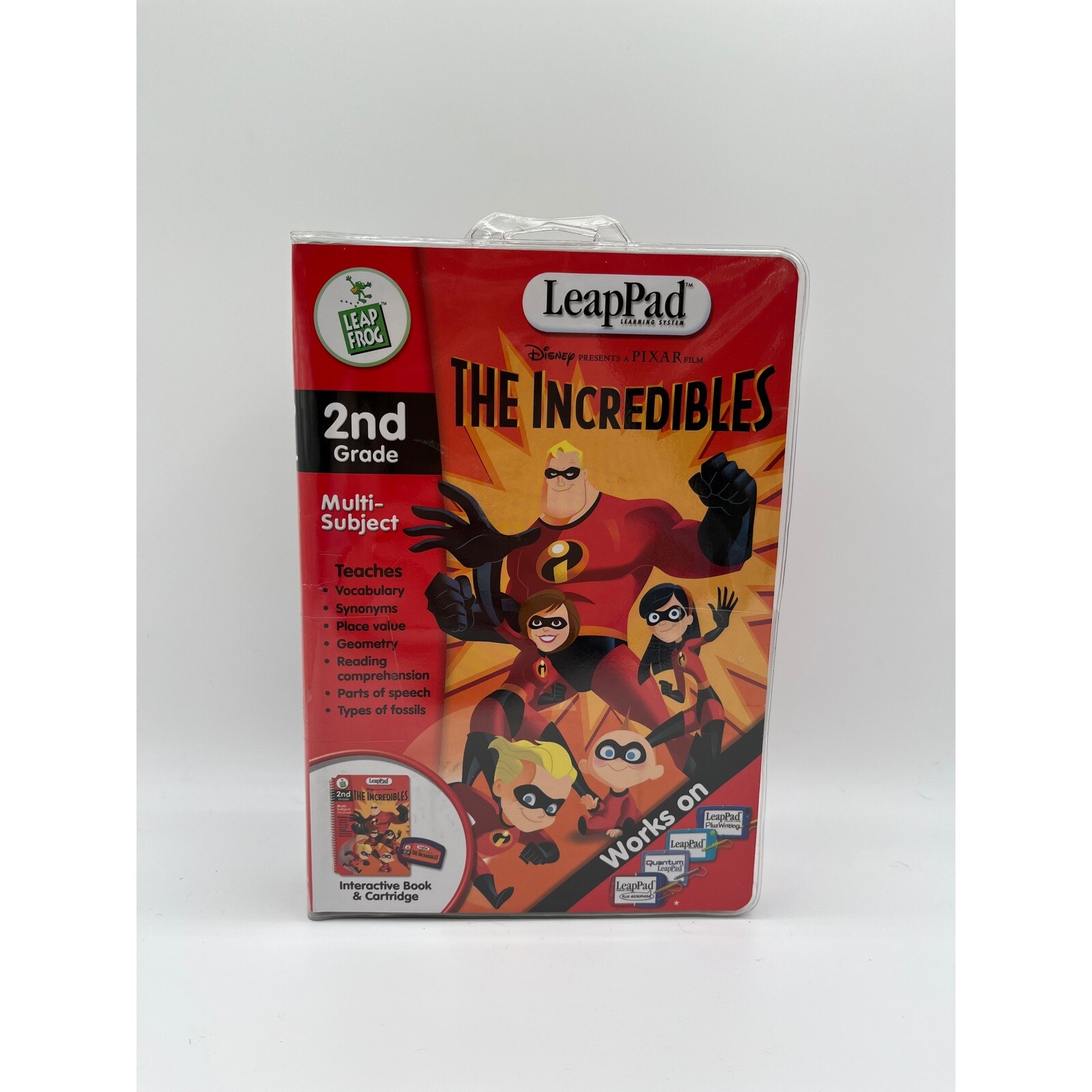 LeapFrog LeapPad Interactive Books Cartridges Batman & Incredibles 1st 2nd Grade