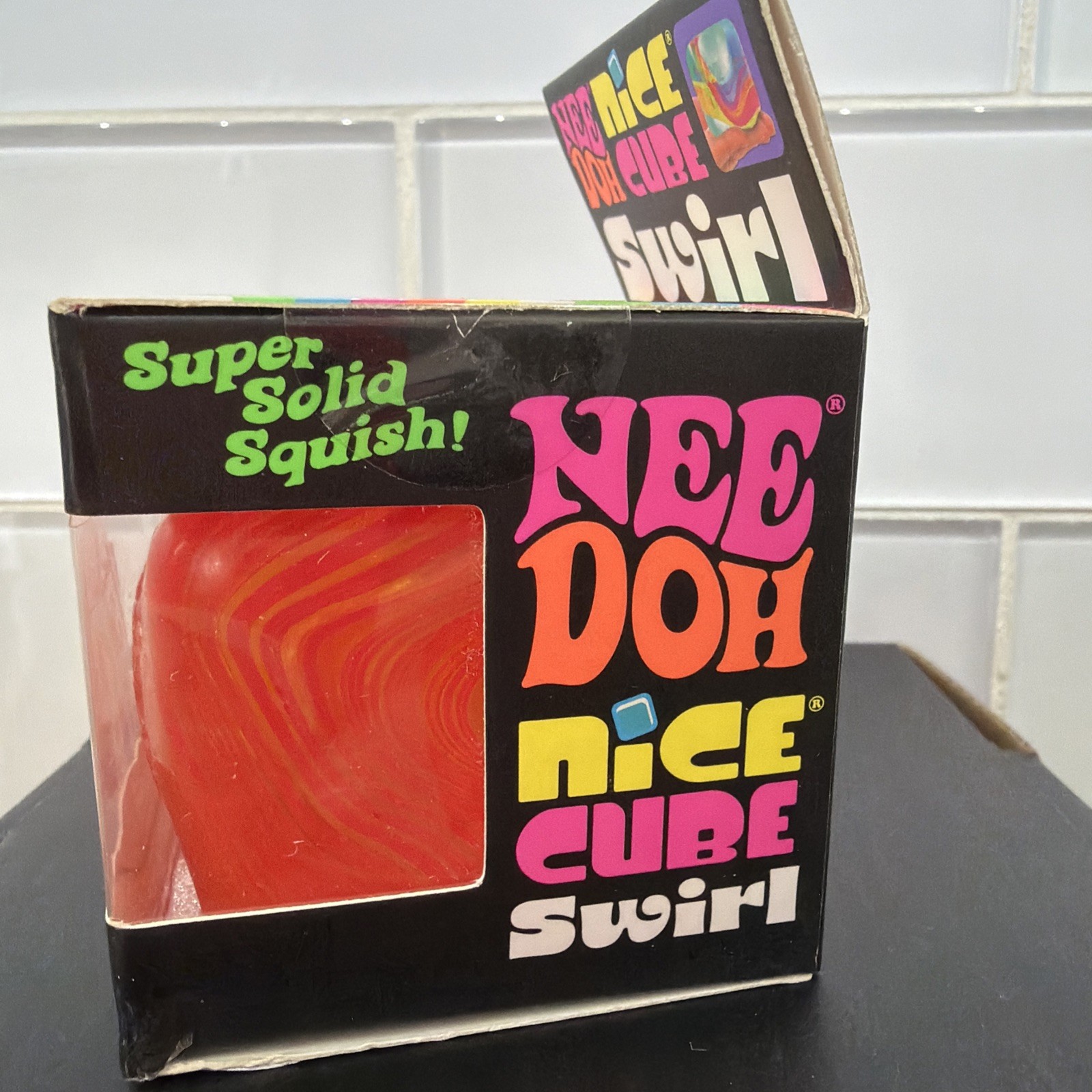 ORANGE/RED/YELLOW Schylling NeeDoh Nice Cube SwirL AUTHENTIC 1 per order