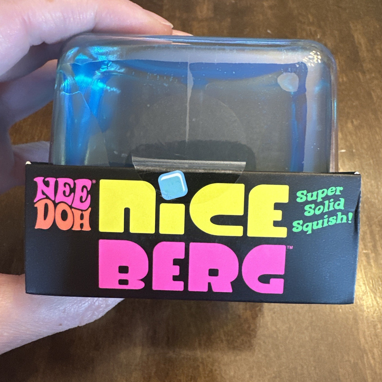 NeeDoh Nice Berg Blue Niceberg Solid Squish Large Cube Iceberg NEW AUTHENTIC