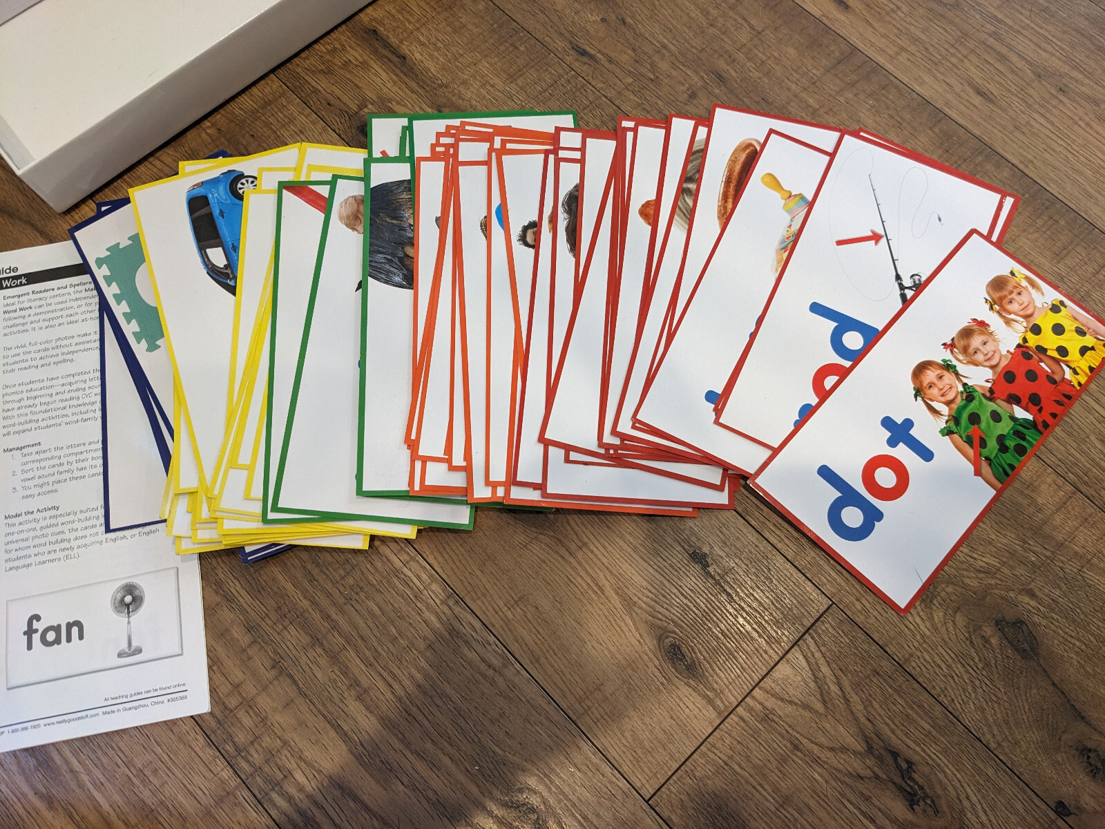 Really Good Stuff Make-A-Word Center CVC Phonics Learn to Read 103 Word Cards